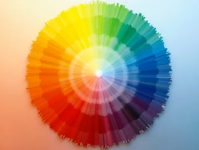 Abstract Circular Color Wheel Gradient Art