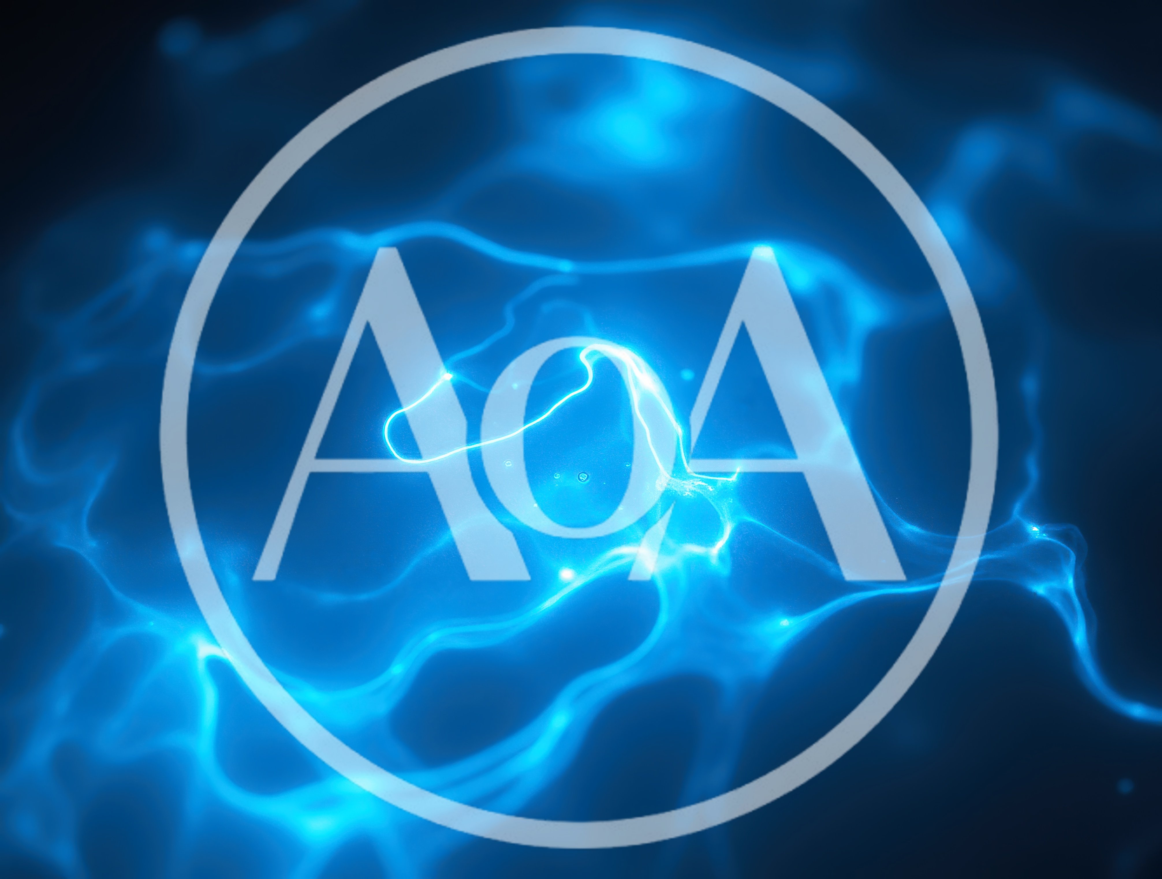Abstract Glowing Blue Energy Waves Background