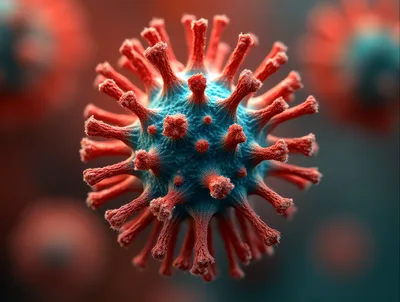 3D Render of a Coronavirus Particle