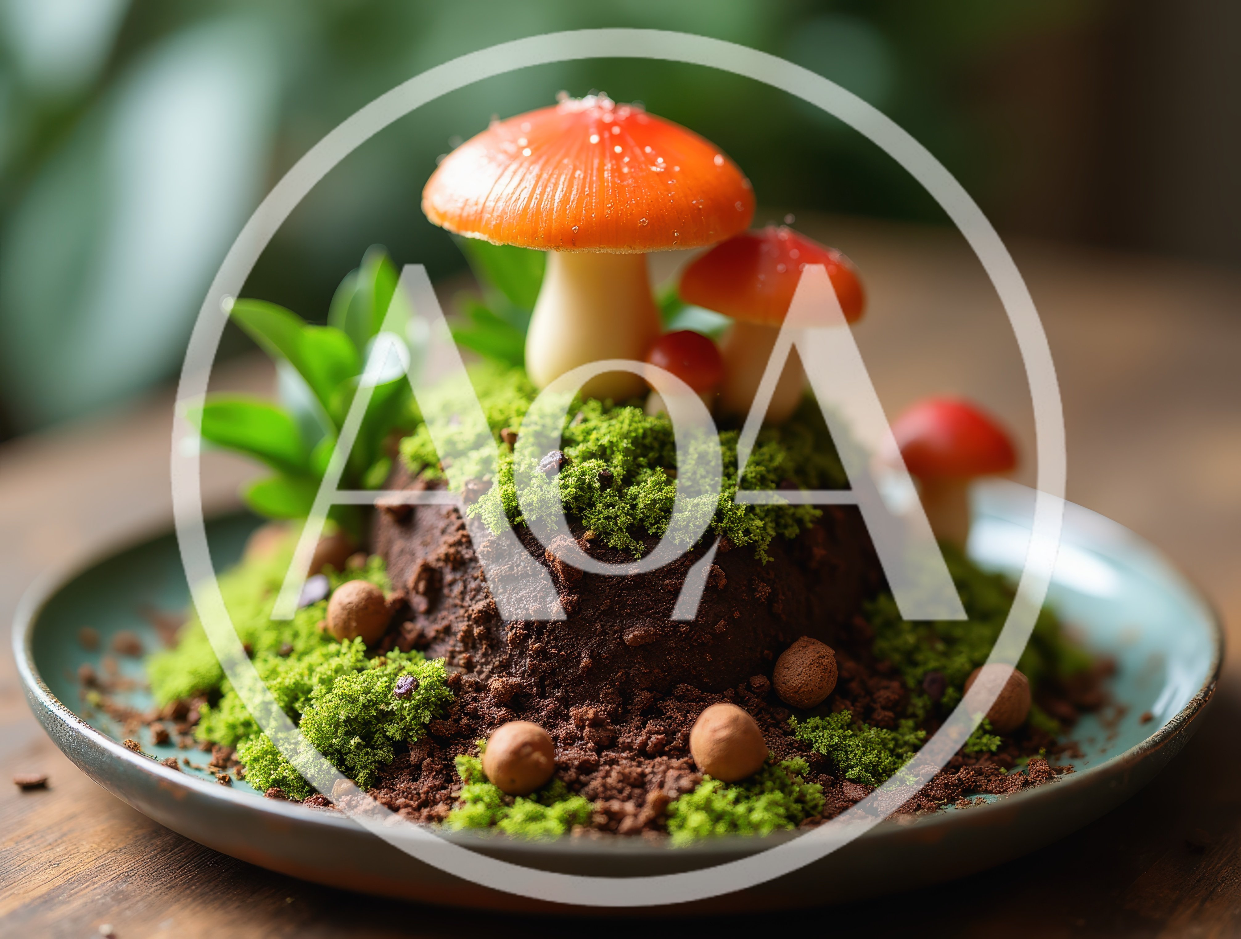 Miniature Mushroom Forest Diorama On A Plate