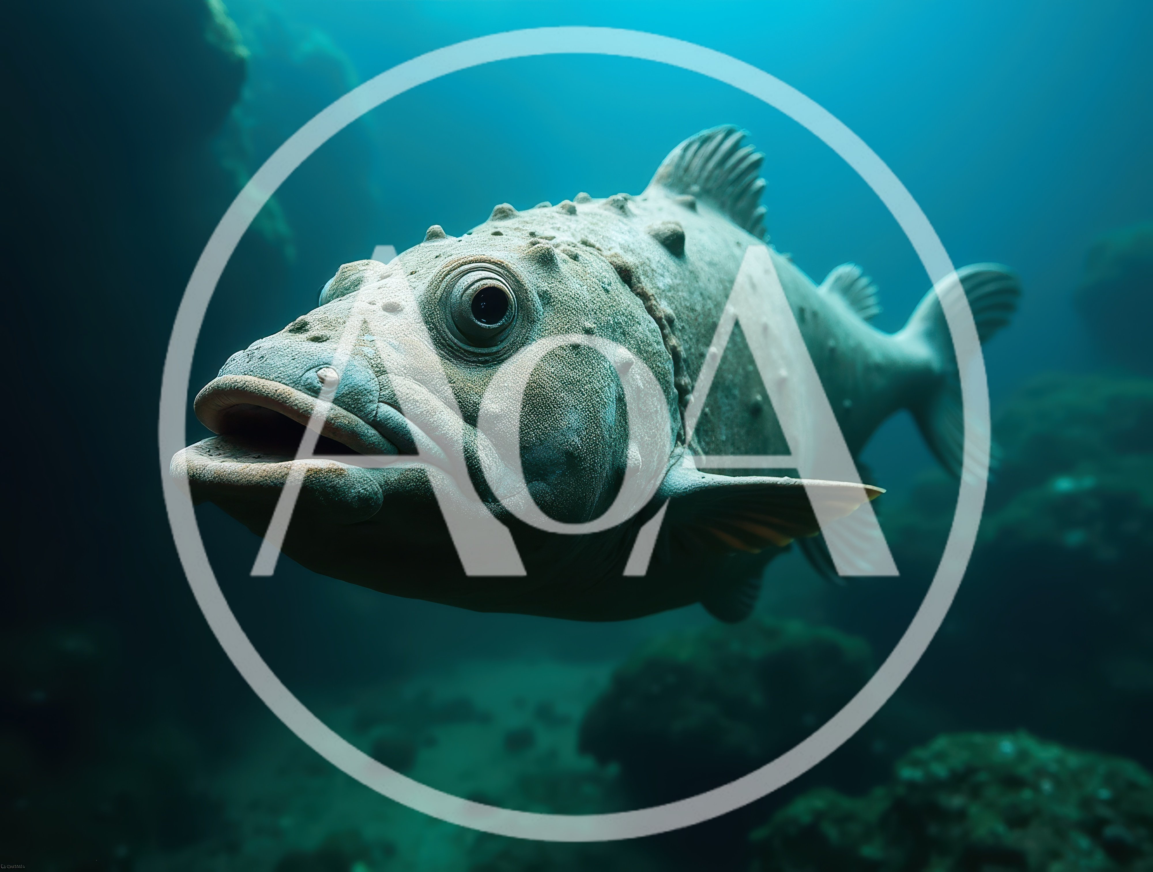Close Up Of A Textured Rockfish Underwater