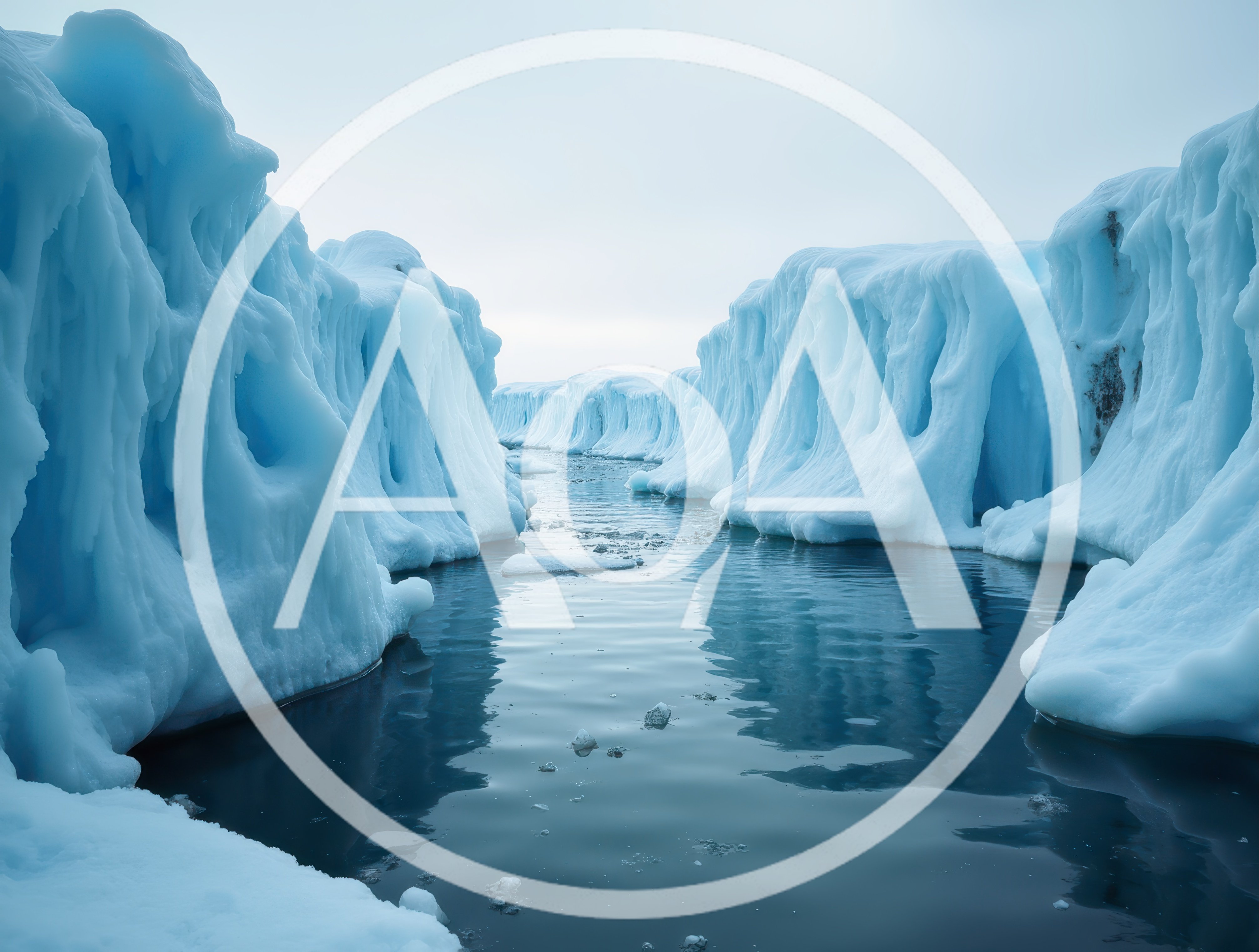 Majestic Iceberg Channel In The Arctic Ocean