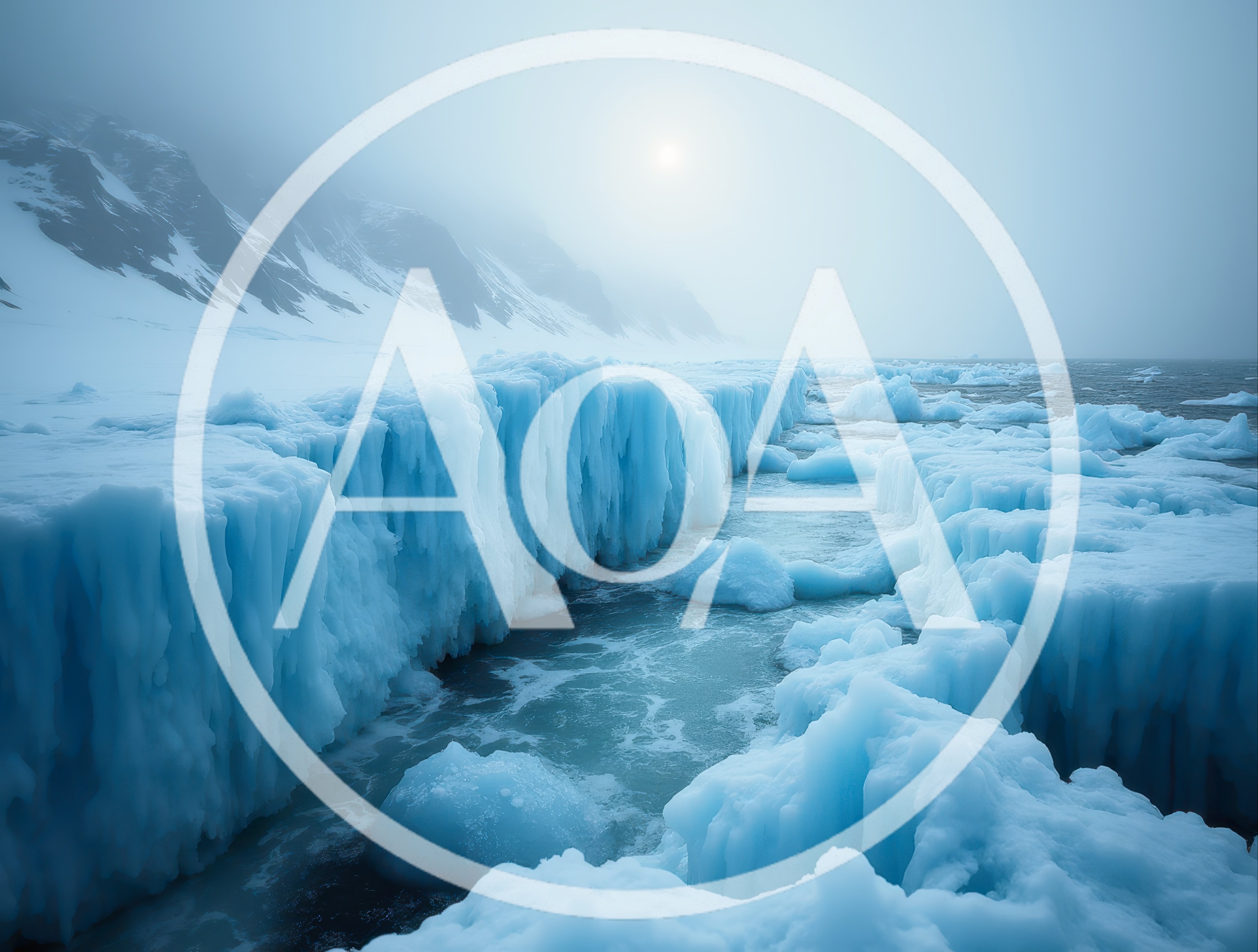 Iceberg Shelf Floating In Arctic Ocean
