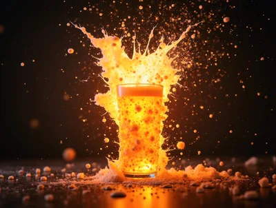 Explosive Beer Glass With Dynamic Liquid Splash