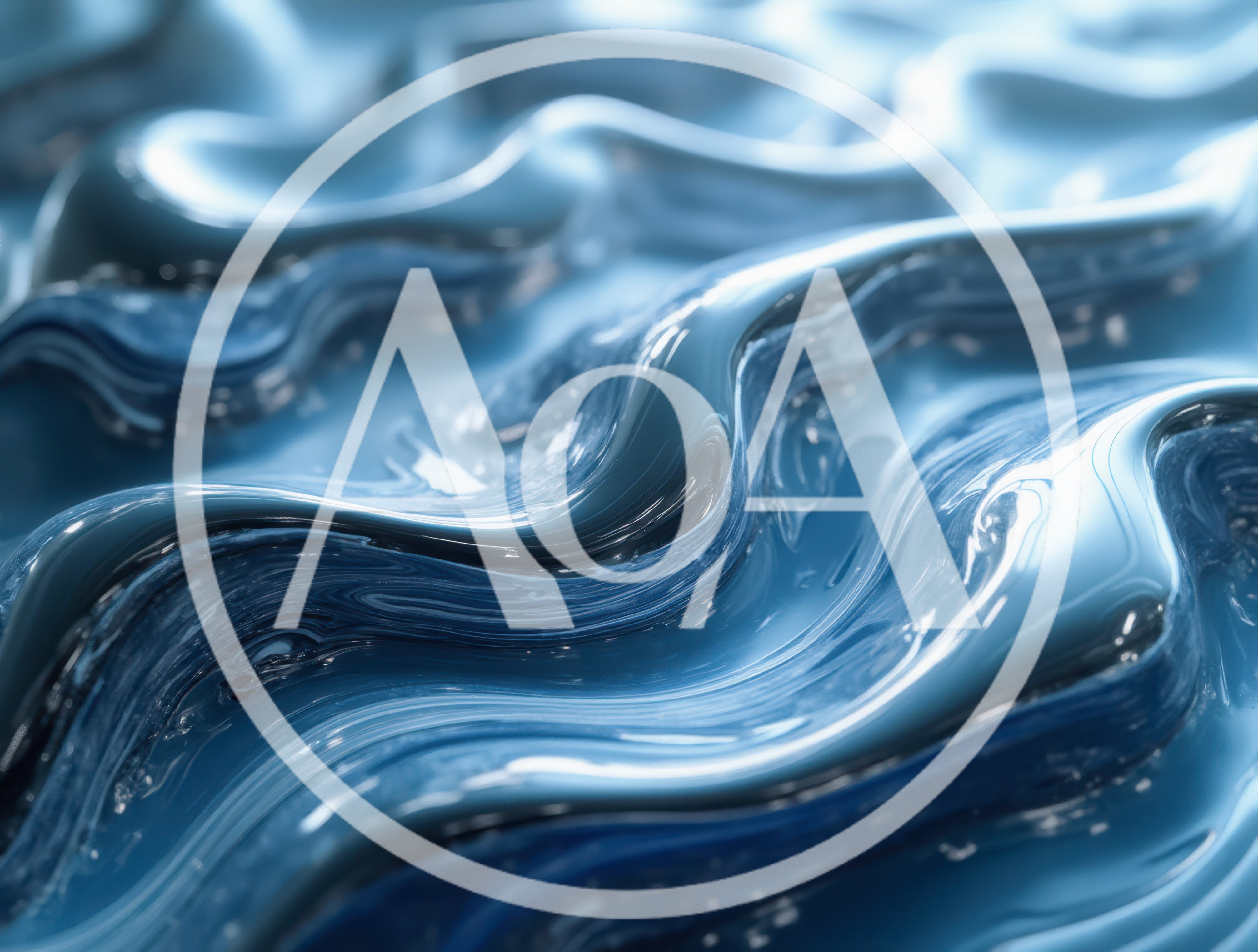 Abstract Blue Liquid Swirls And Waves