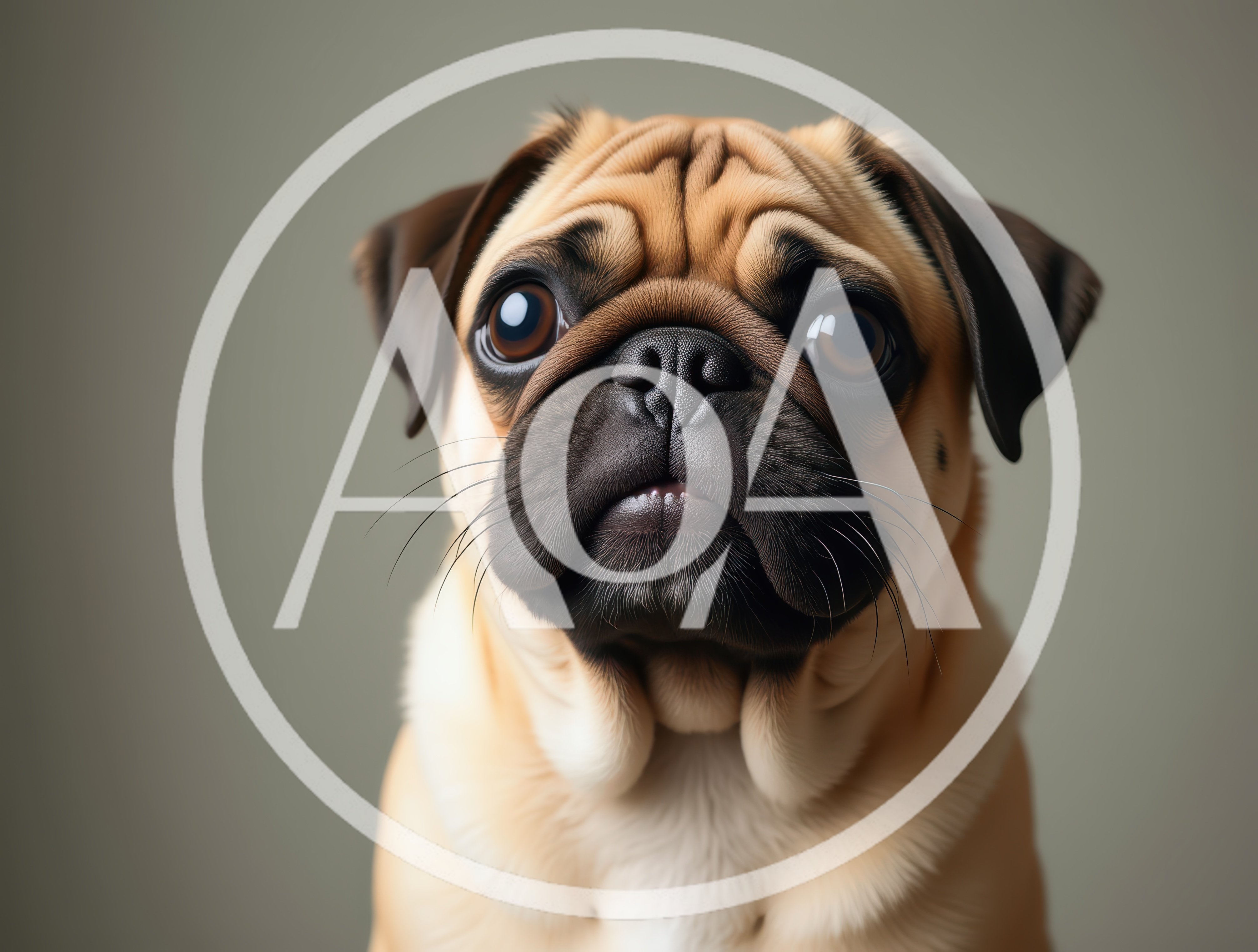 Portrait Of A Cute Pug Dog