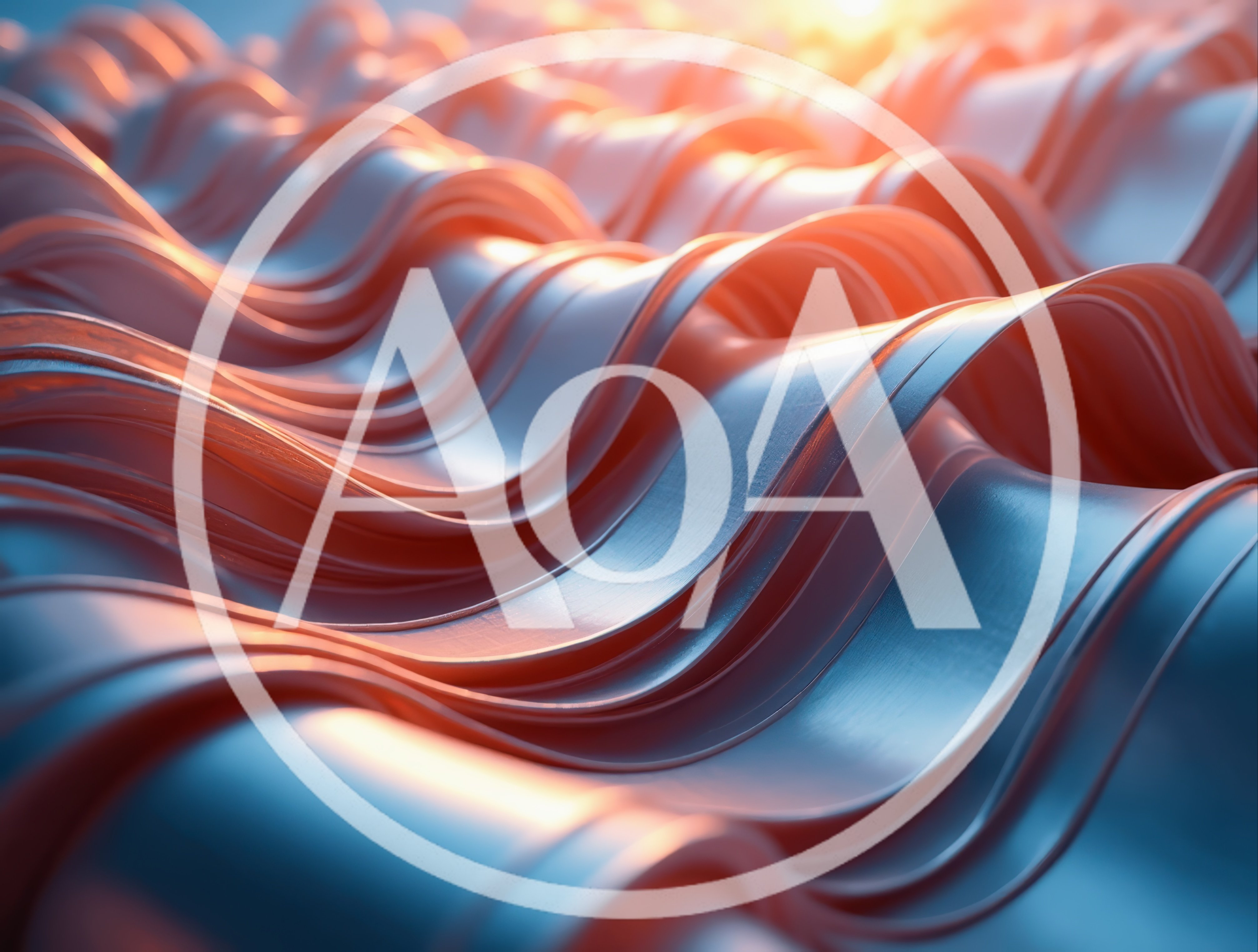 Abstract 3D Wavy Metallic Ribbons Background