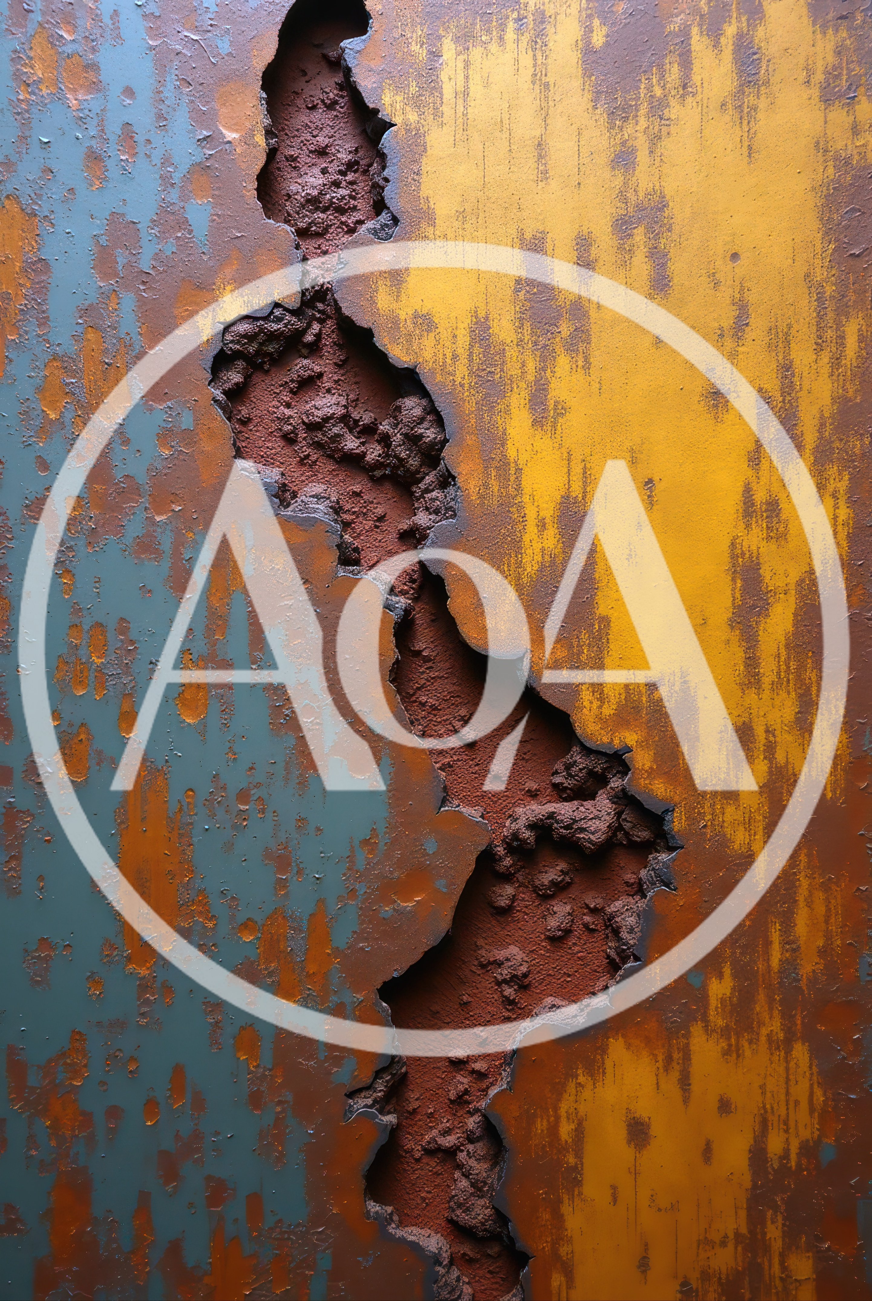 Abstract Texture Of Corroded Metal With Deep Cracks
