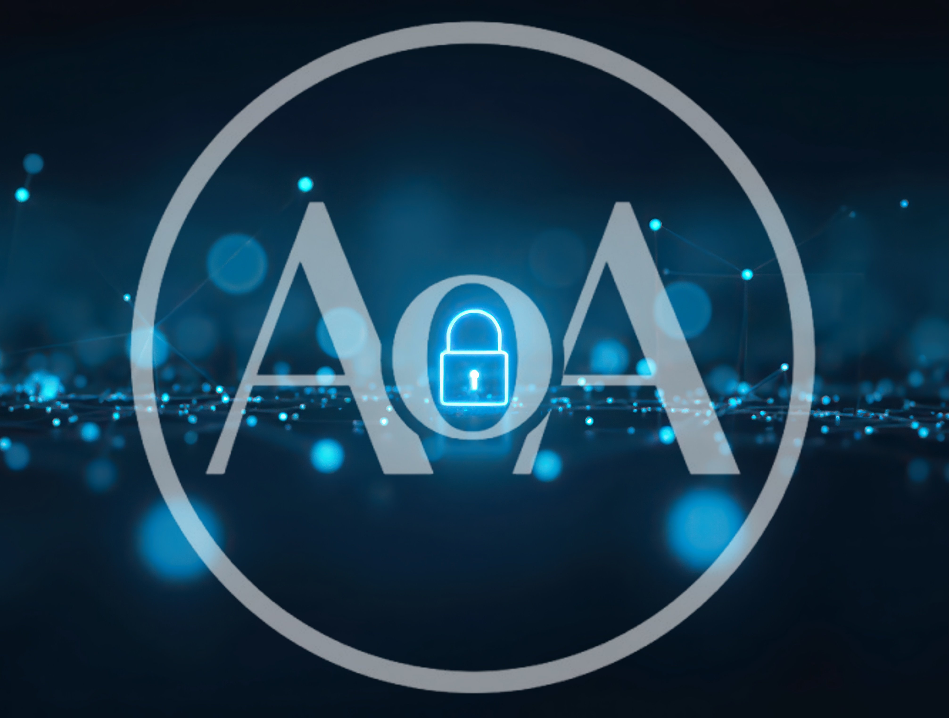 Glowing Digital Padlock Icon On Network Background
