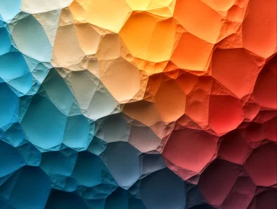 Abstract Geometric Texture With Vibrant Gradient Color Palette