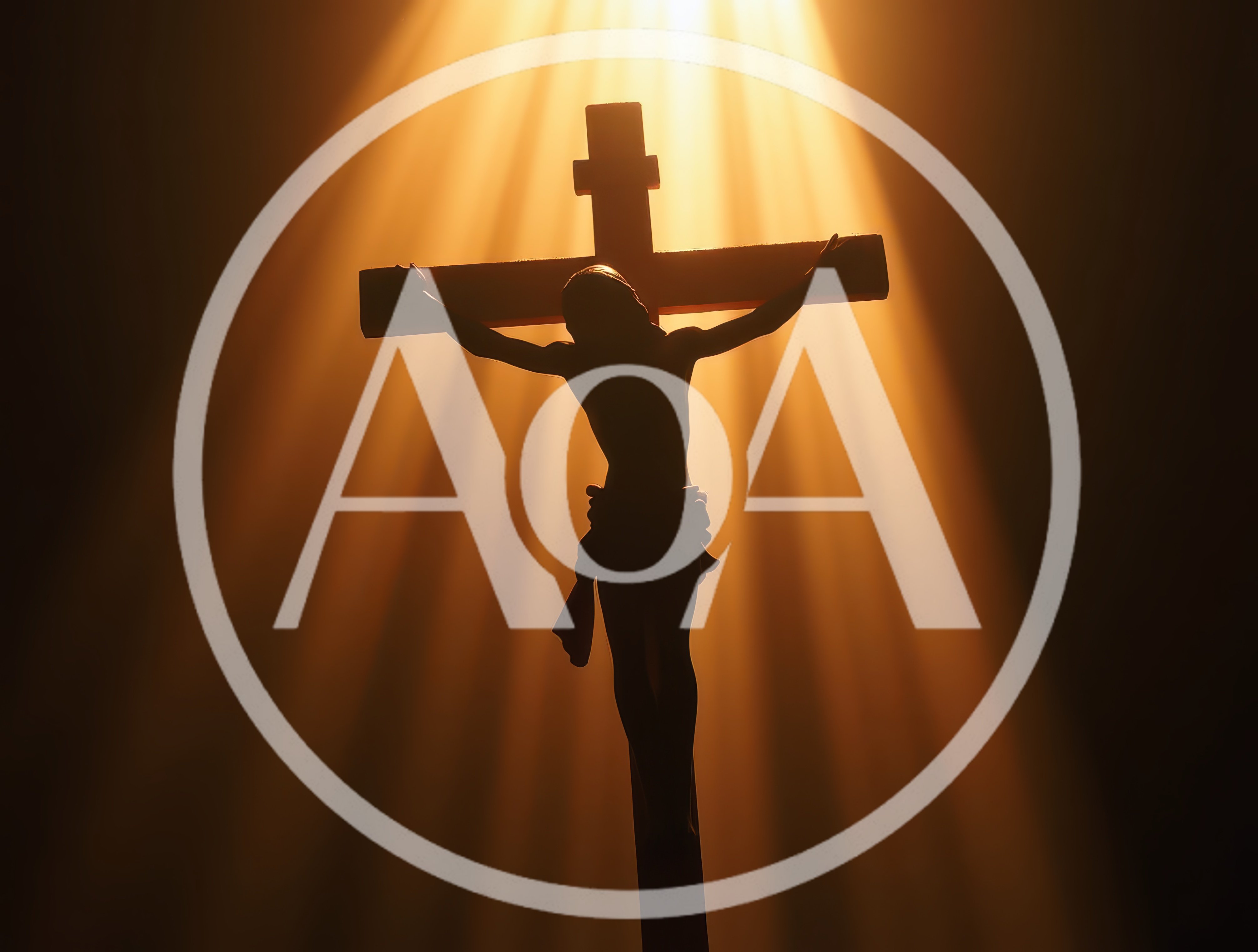 Silhouette Of Jesus Christ On The Cross