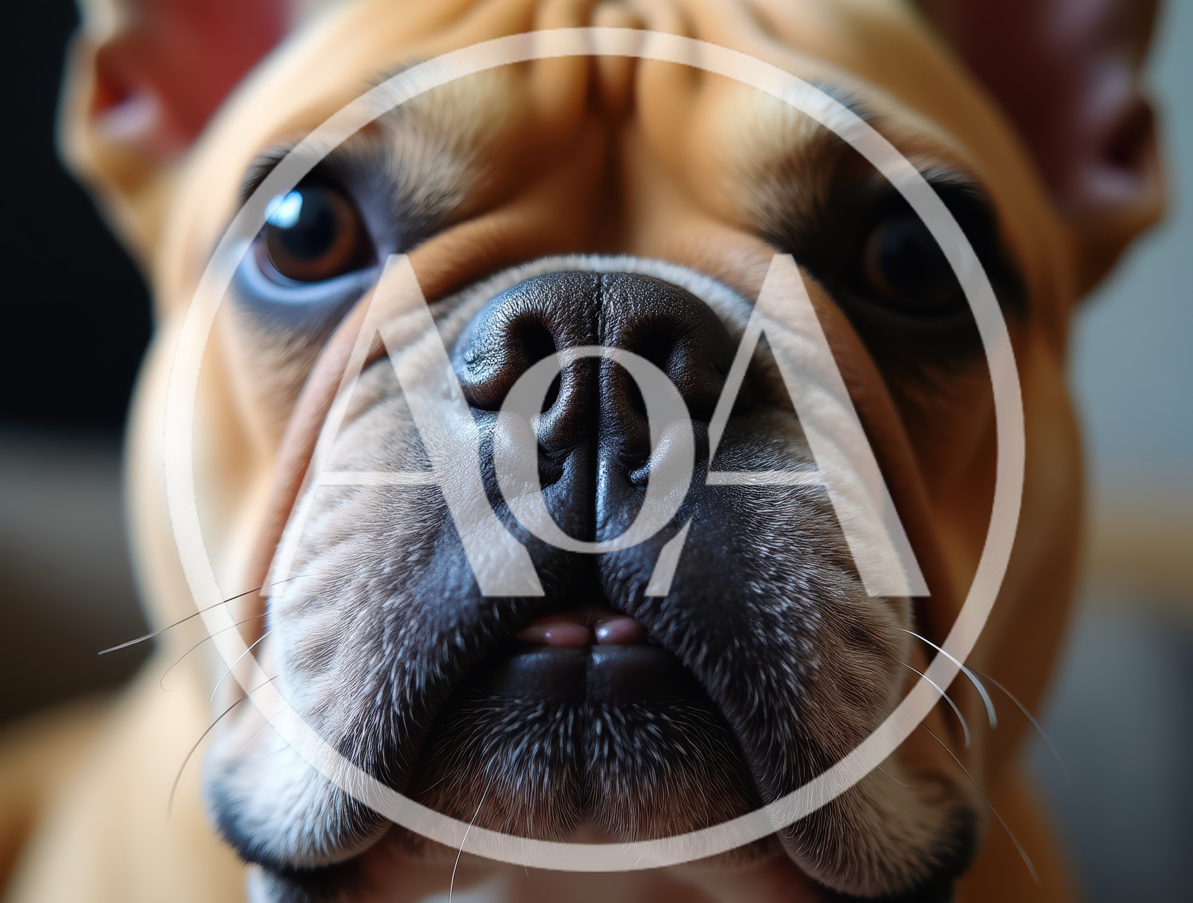 Close Up Portrait Of A French Bulldog