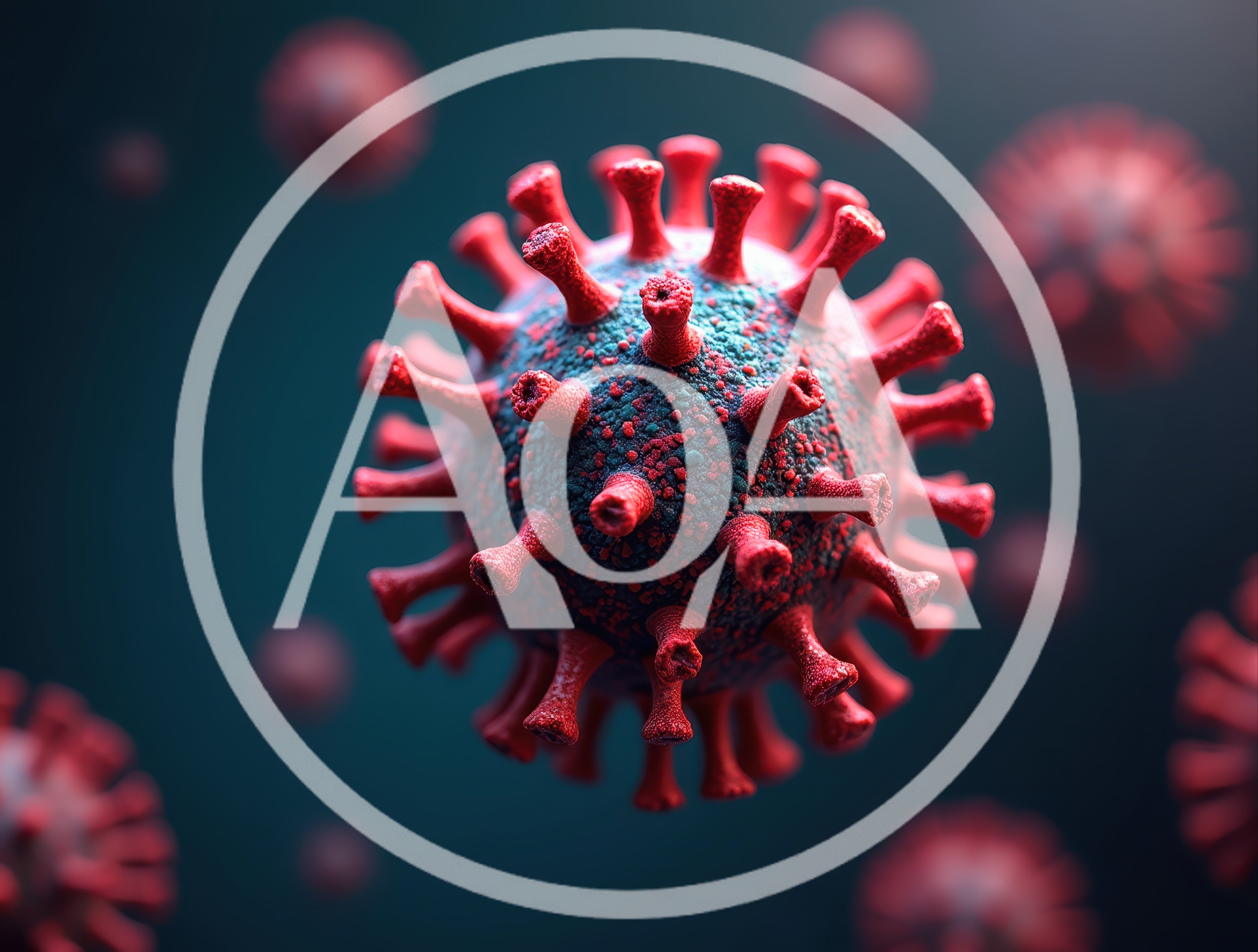 3D Render Of A Coronavirus Viral Particle