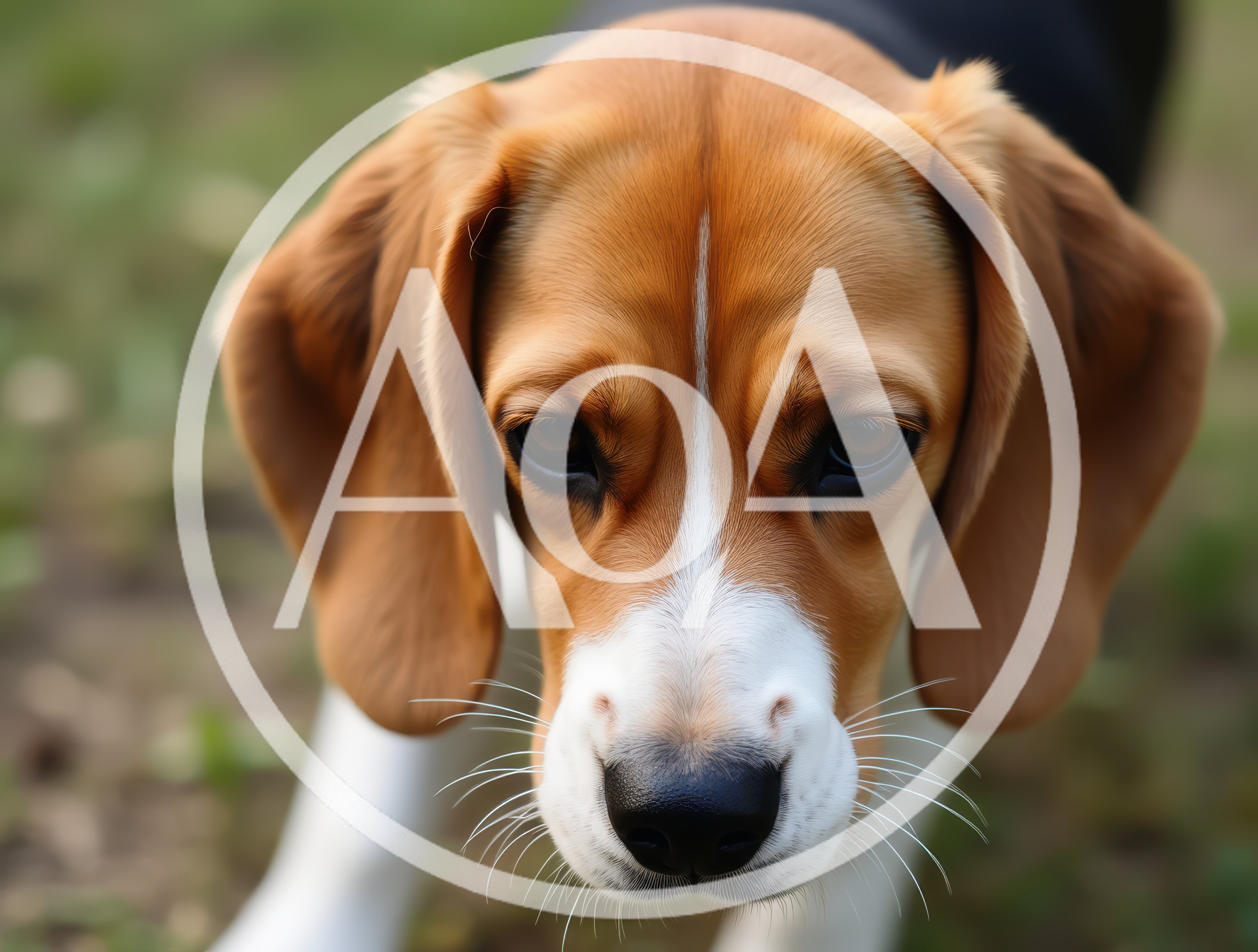 Close Up Portrait Of A Beagle Dog