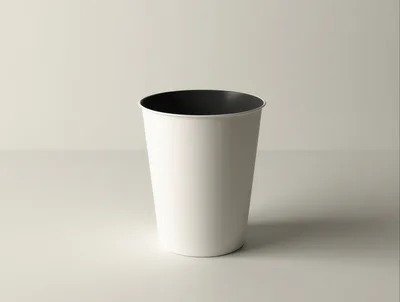 Blank White Paper Cup On A Neutral Background