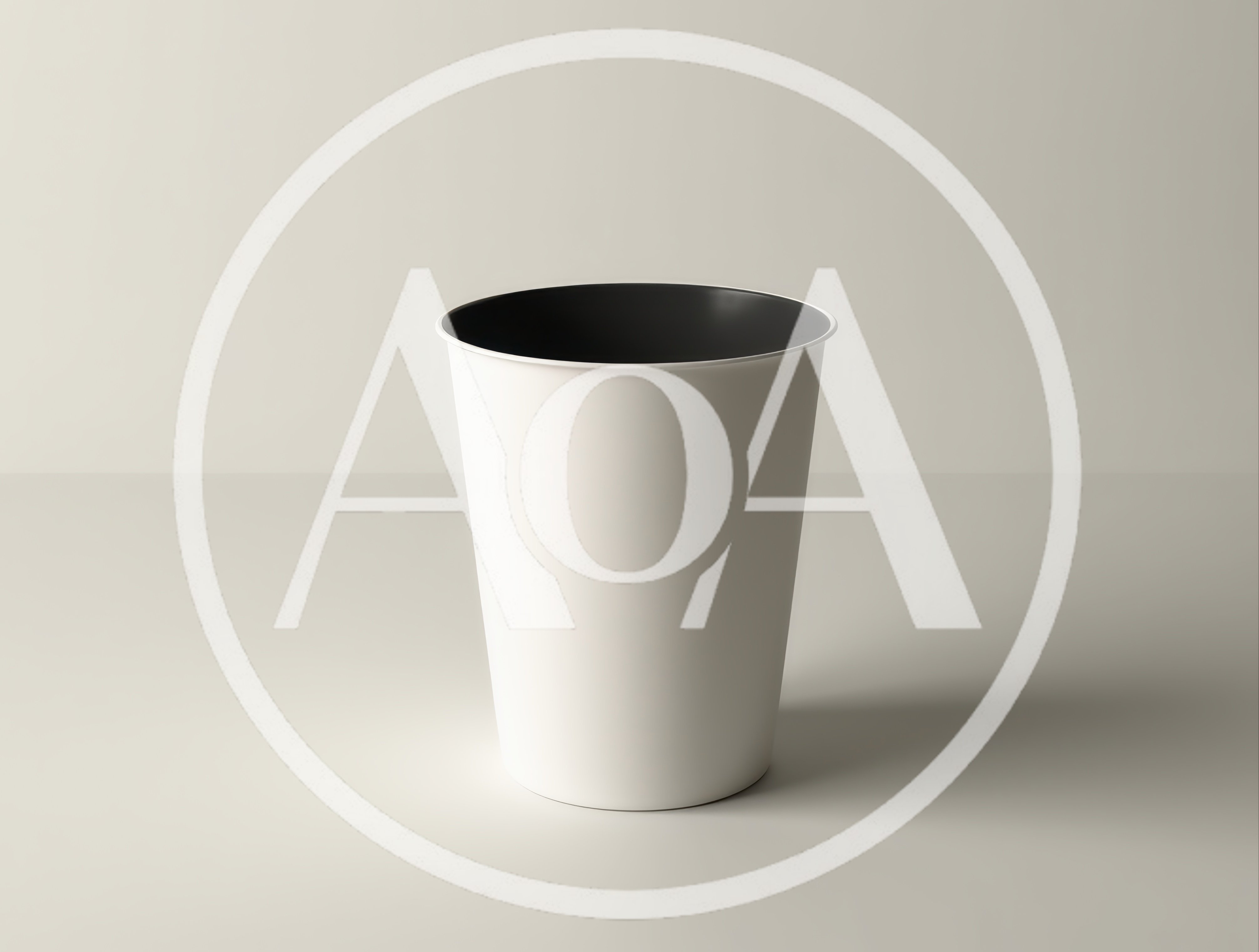 Blank White Paper Cup On A Neutral Background
