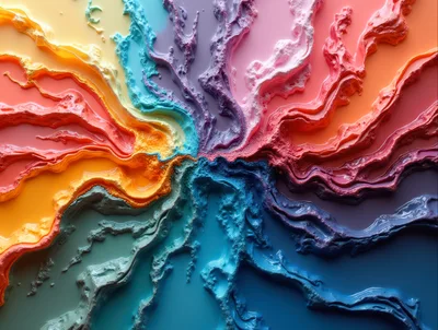 Abstract Swirling Liquid Paint Texture Background