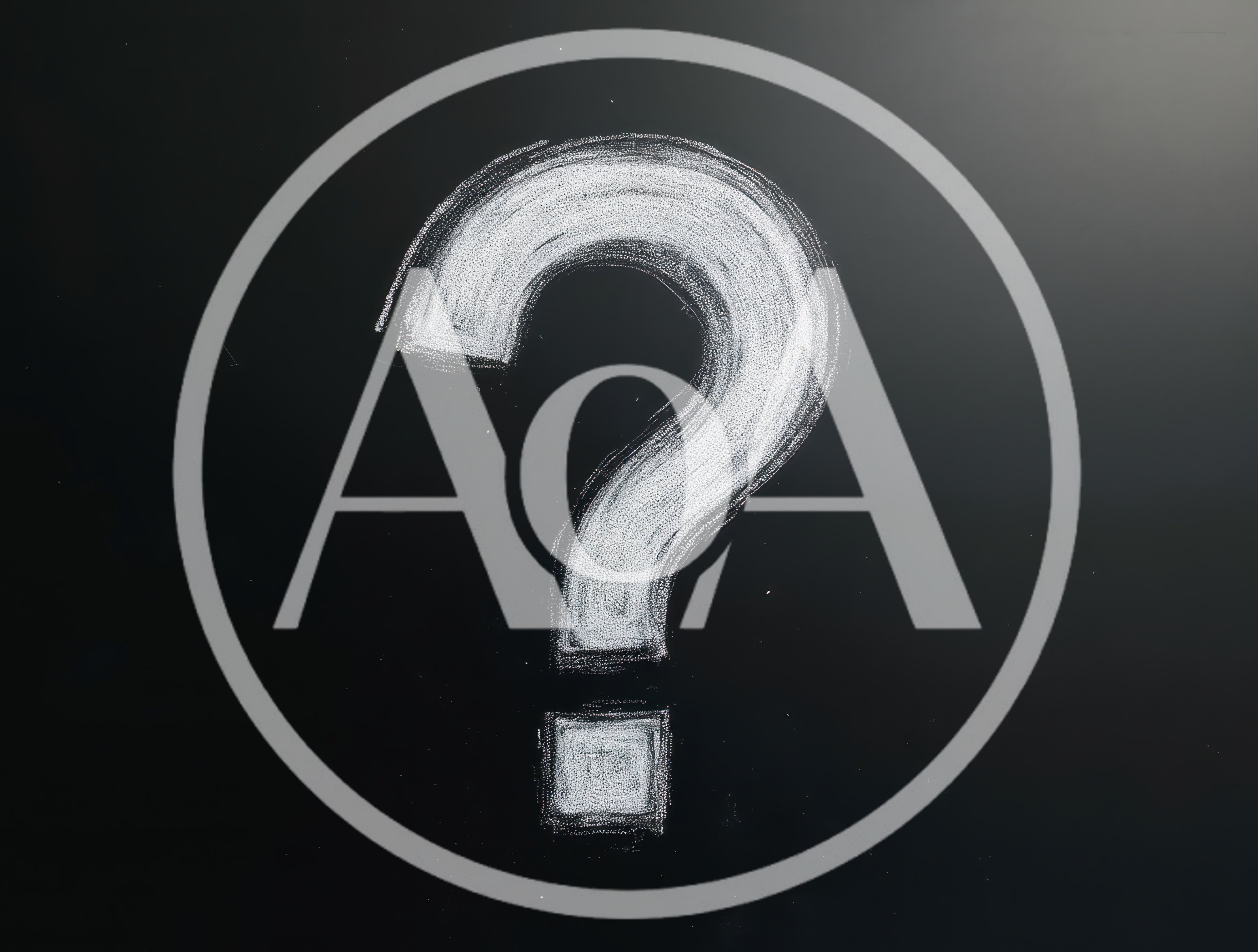 White Chalk Question Mark Drawn On Black Blackboard