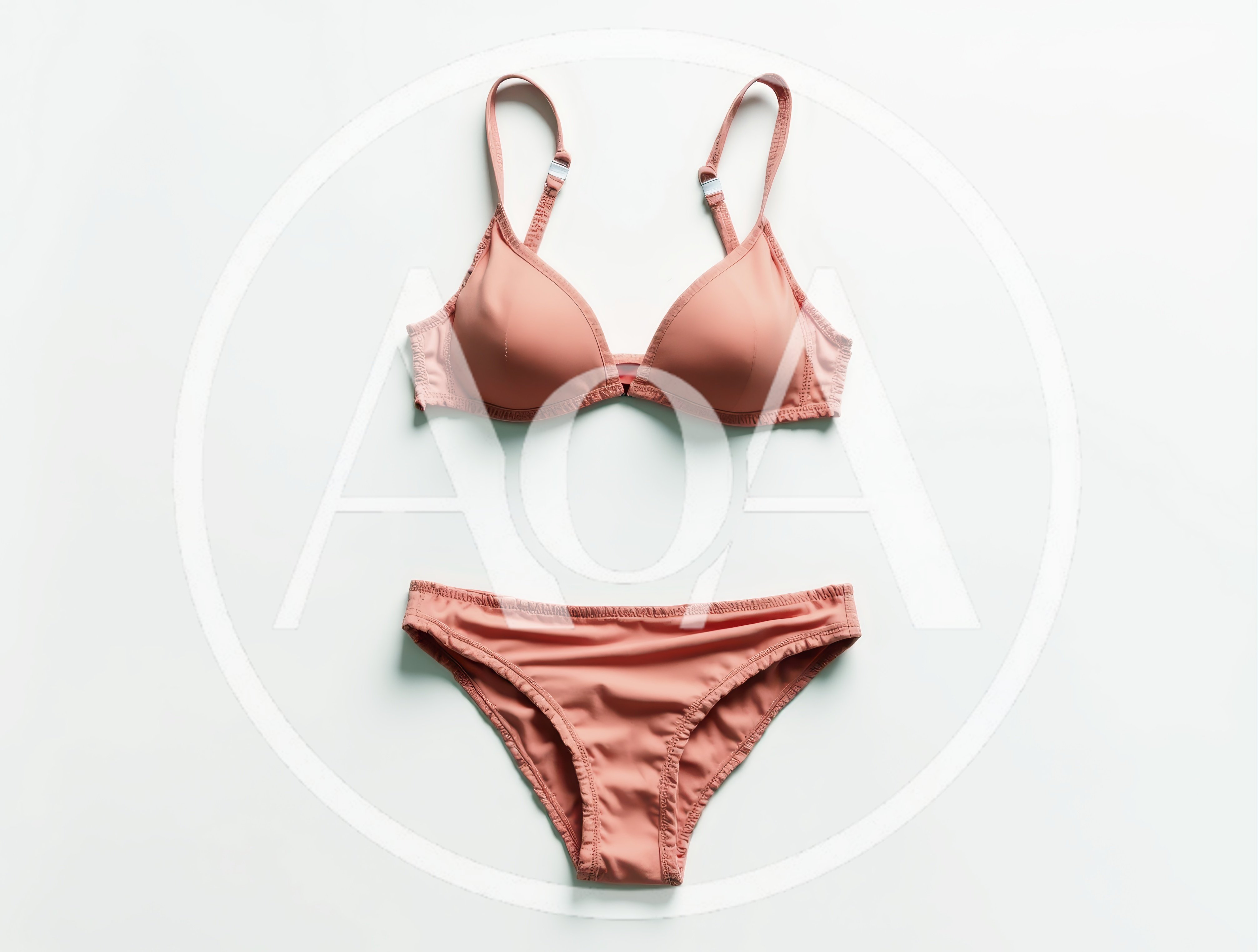 Pink Bikini Set on White Background