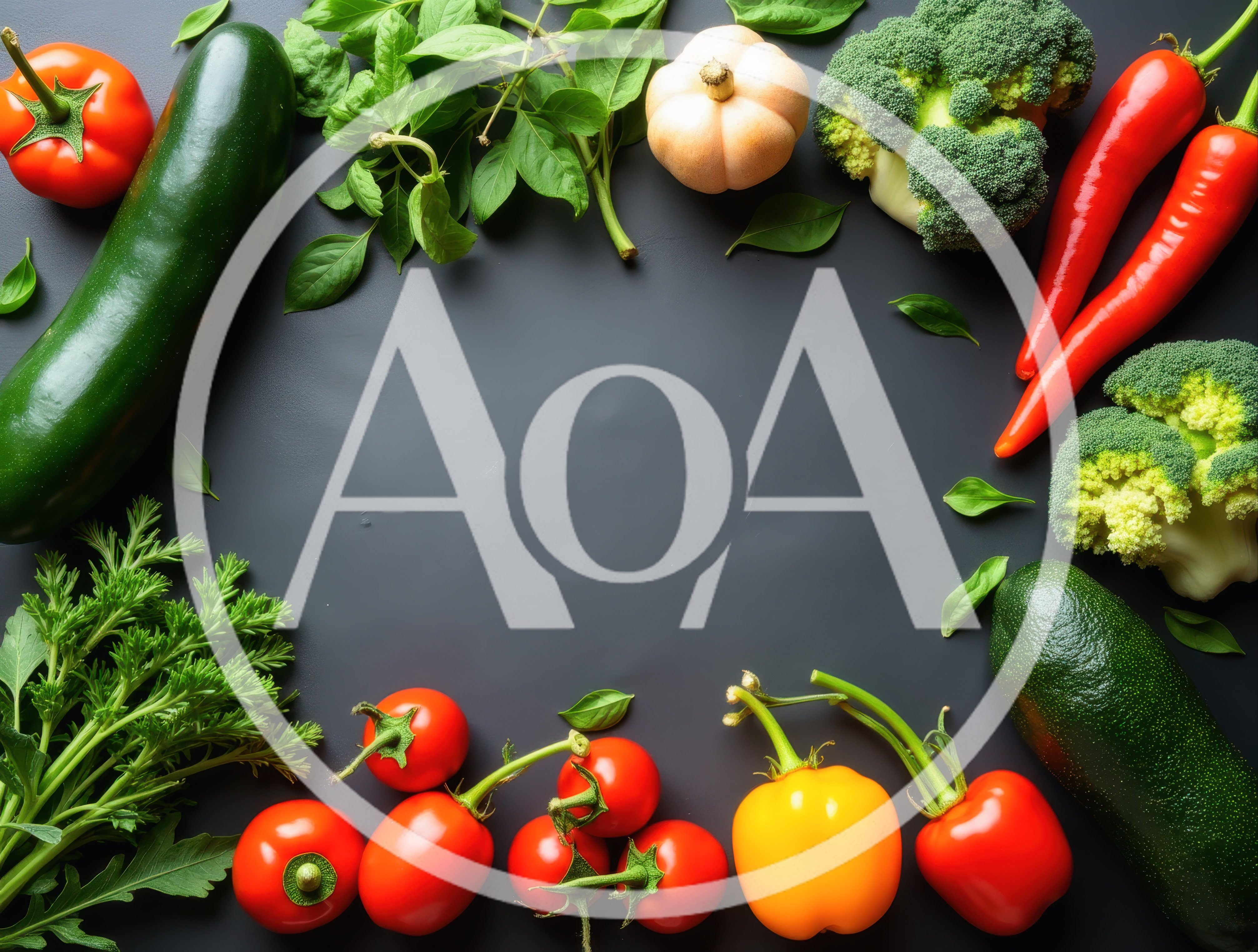 Fresh Vegetables Arranged In A Frame On Dark Background