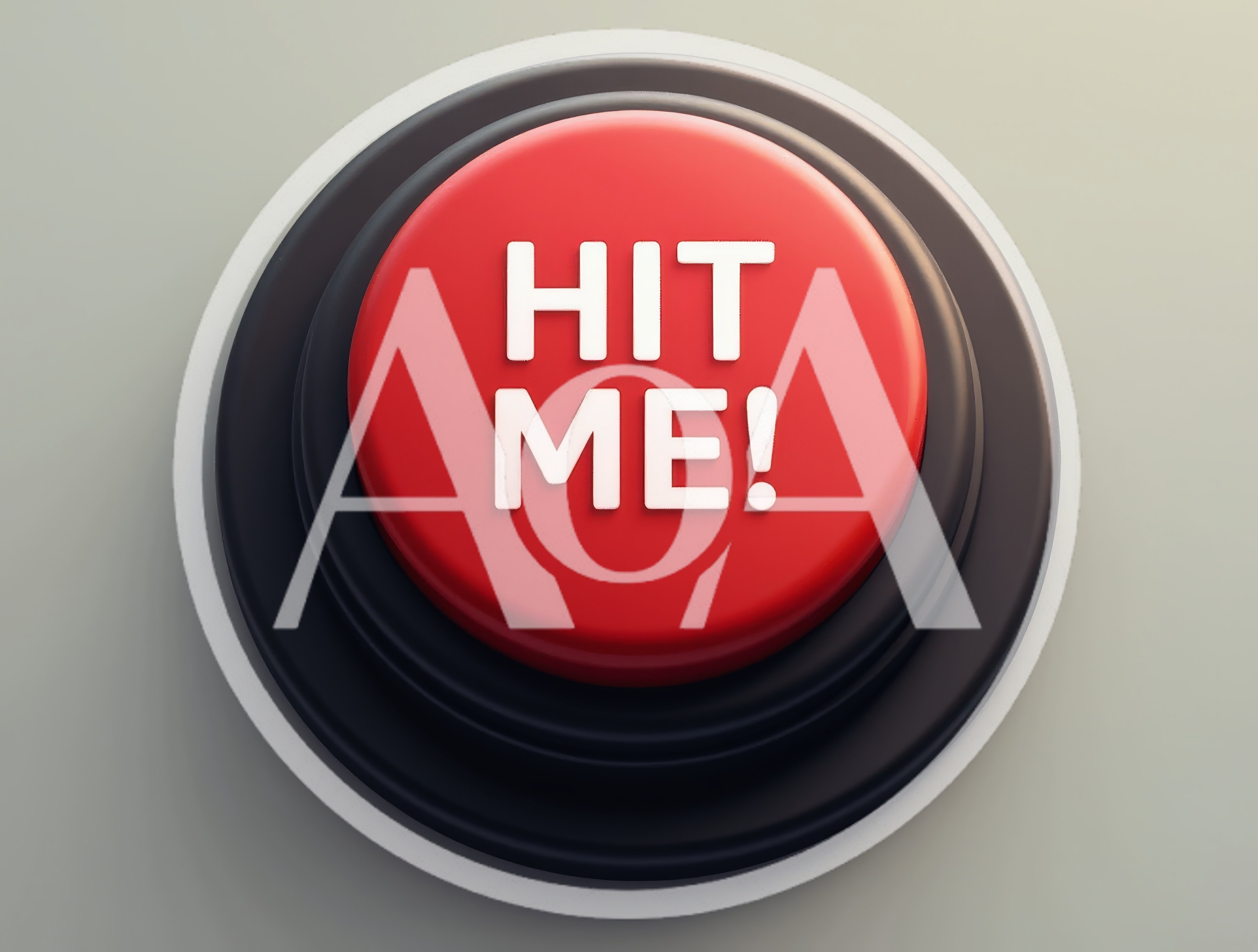 Red Push Button With Hit Me Text