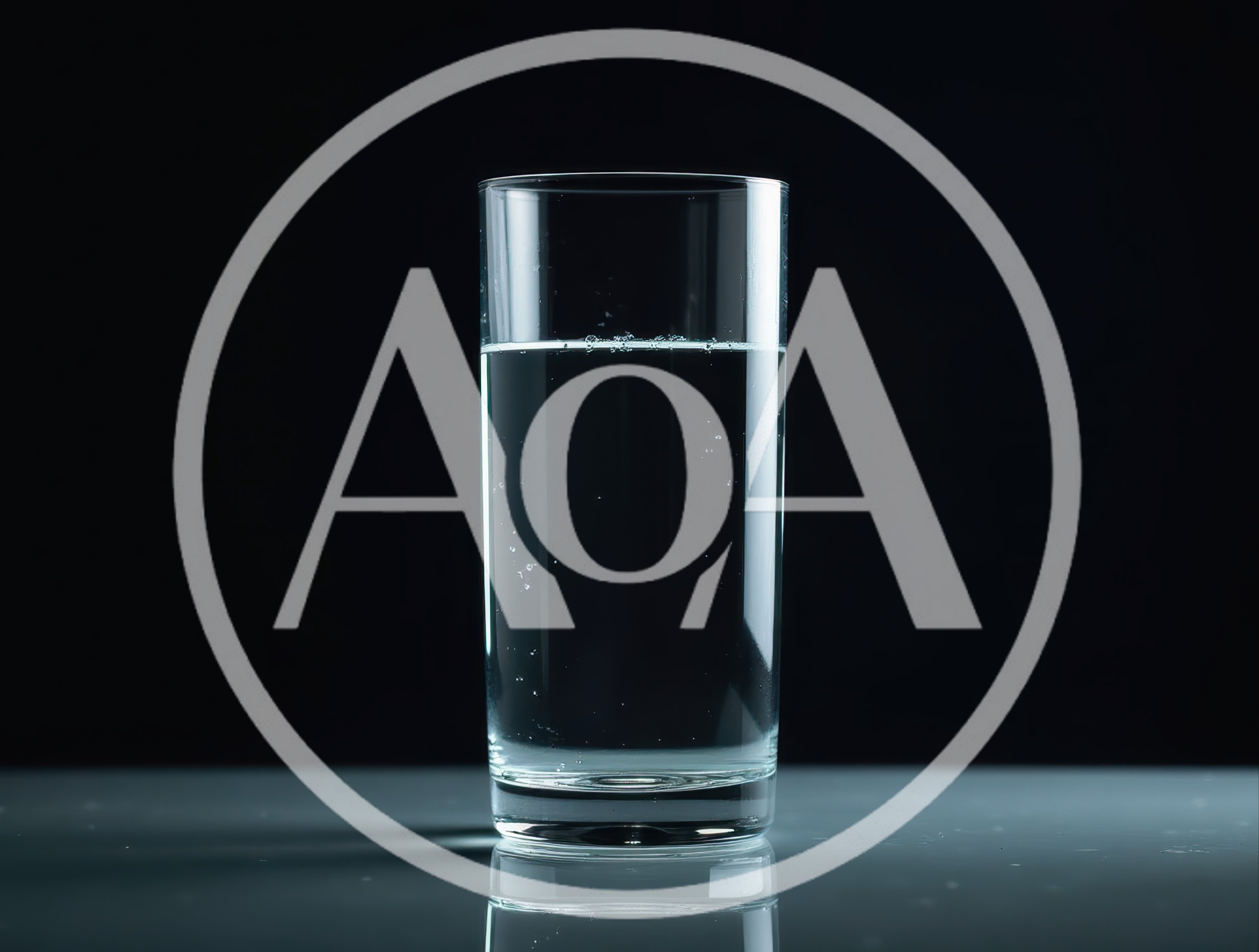 Clear Glass Of Water On Reflective Surface