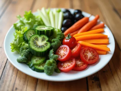 Fresh Vegetable Platter With Assorted Raw Produce
