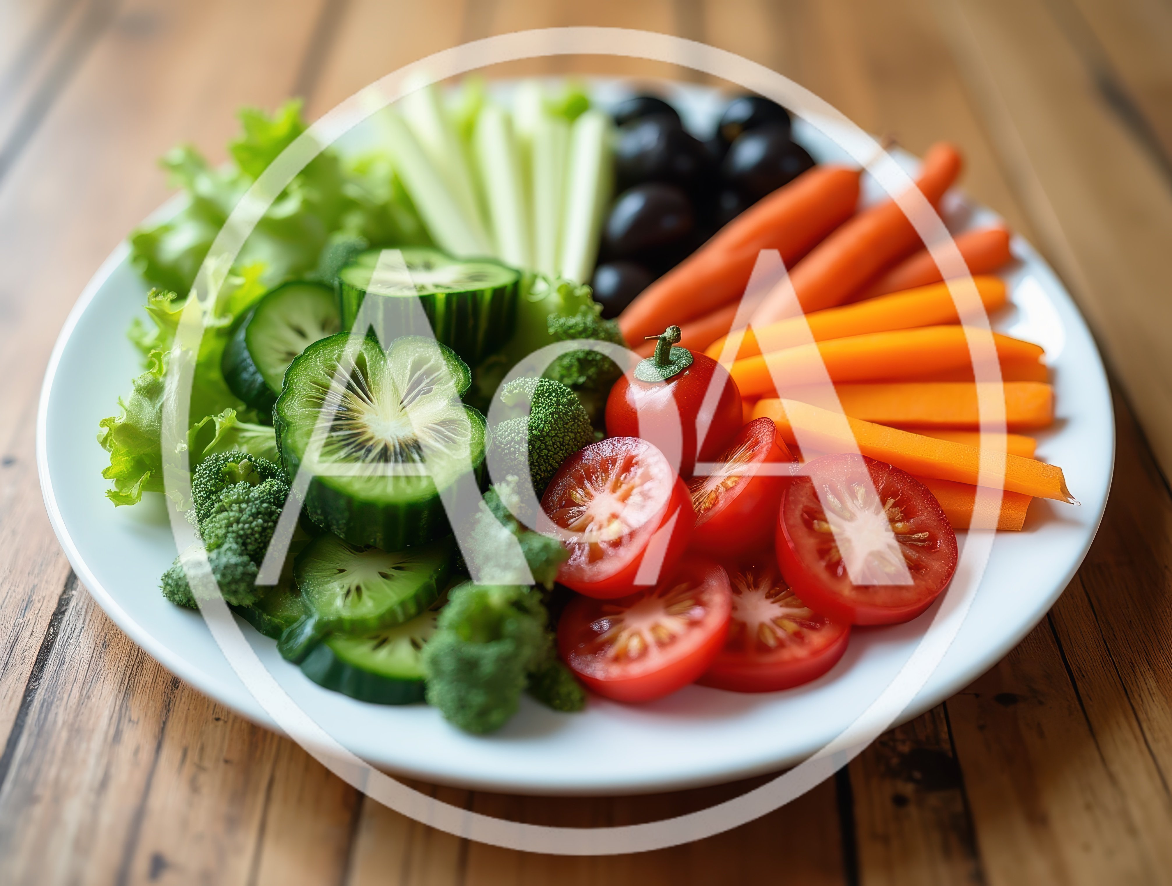 Fresh Vegetable Platter With Assorted Raw Produce