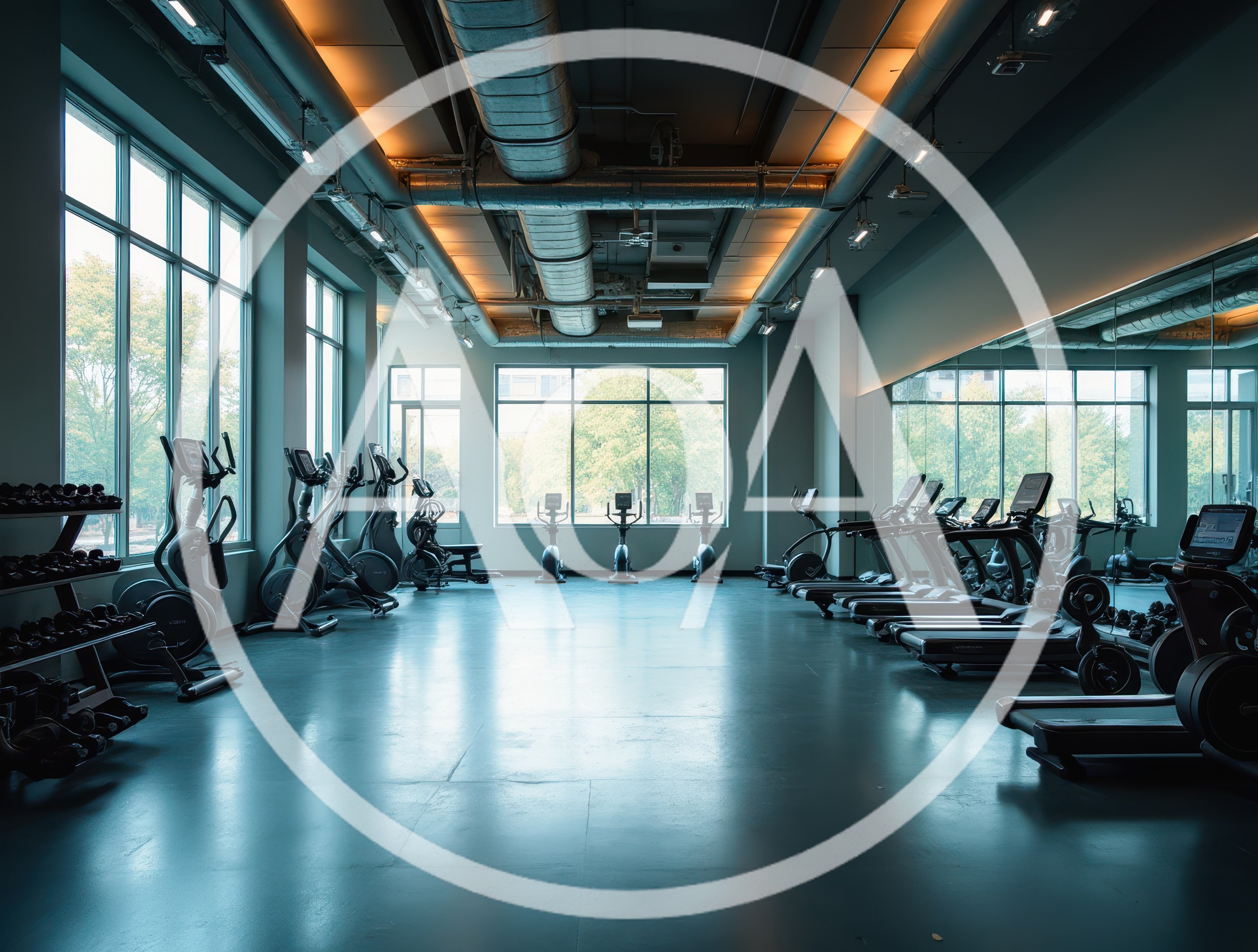 Modern Empty Fitness Center With Exercise Equipment
