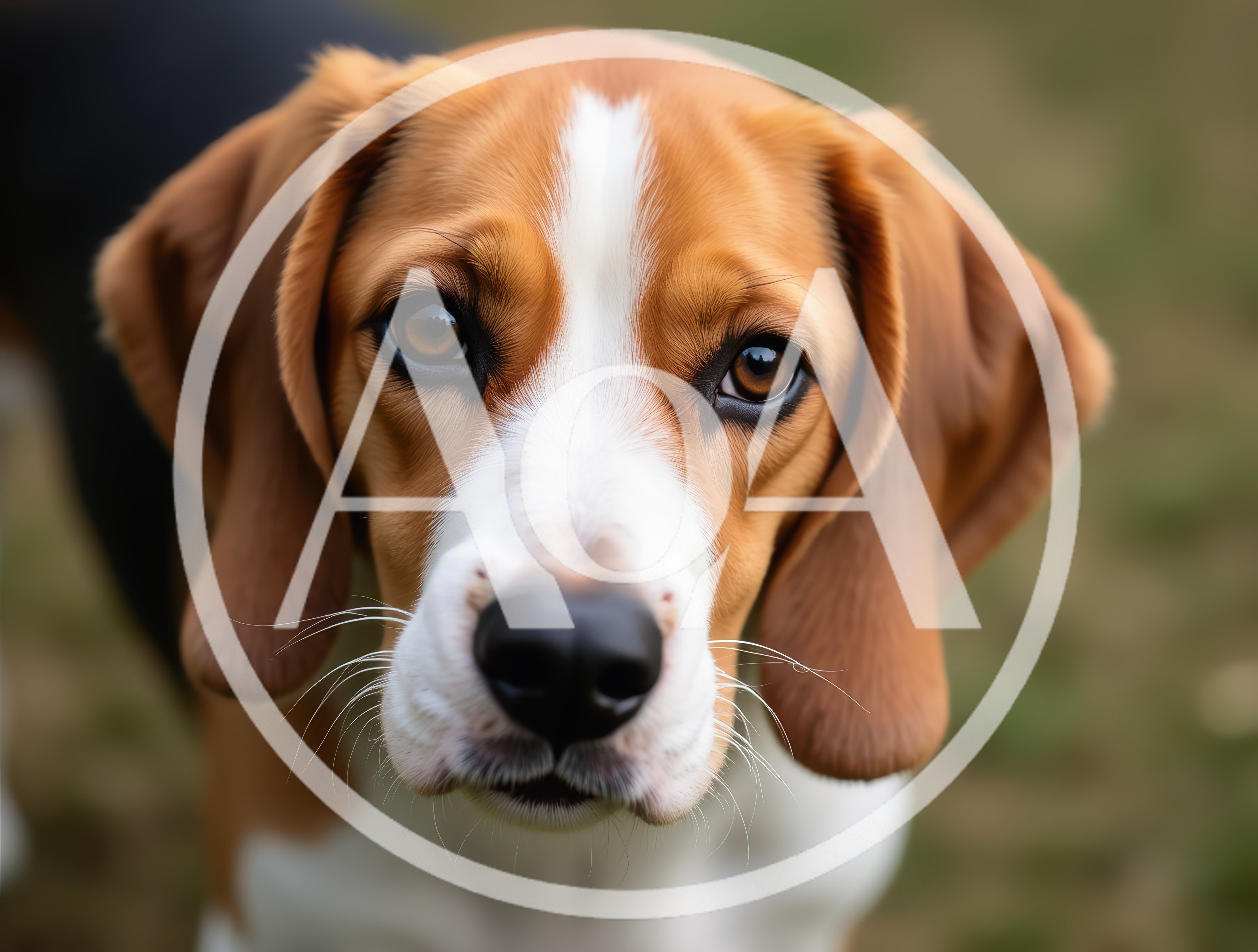 Close Up Portrait Of A Beagle Dog