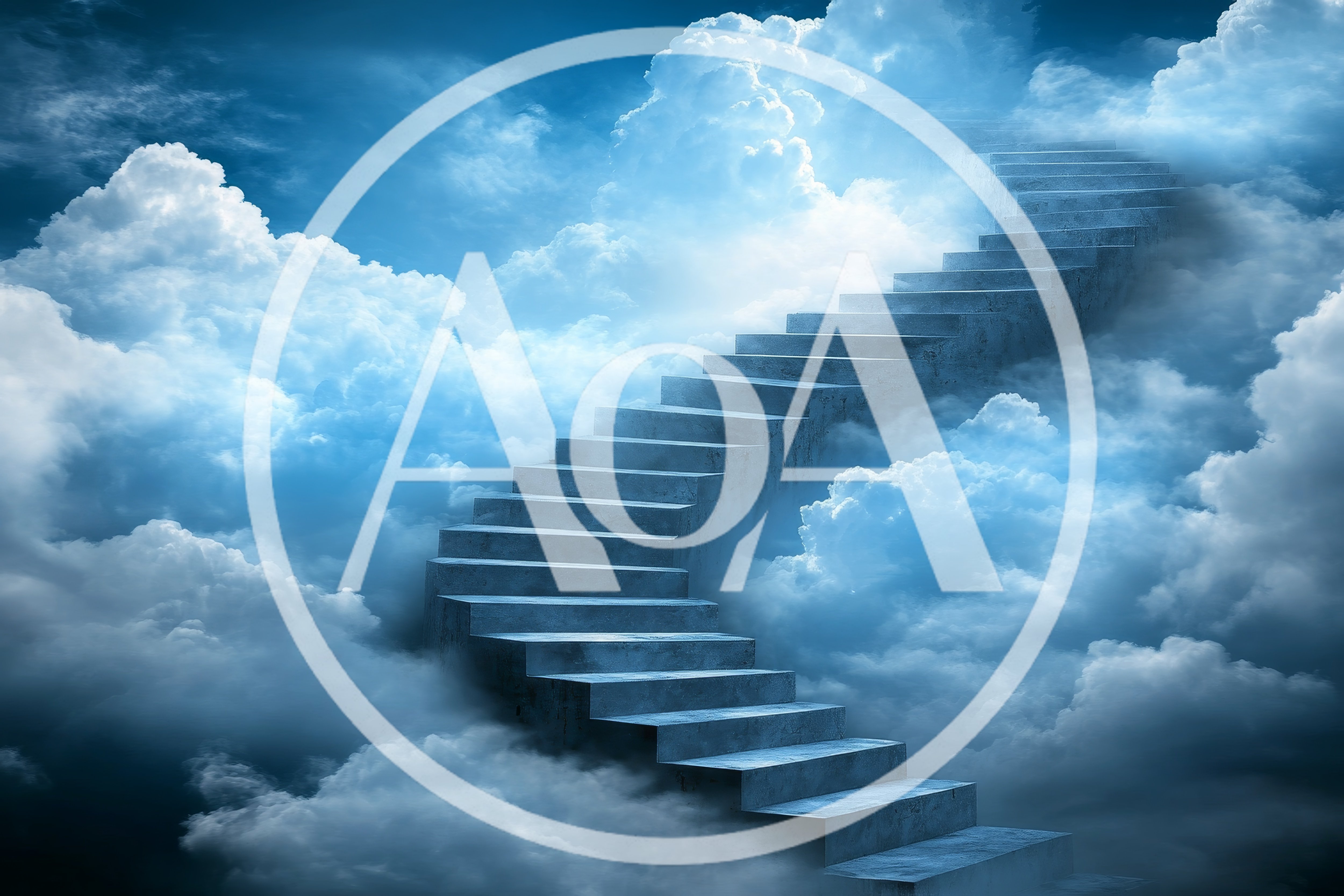 Stone Staircase Leading Into Heavenly Clouds