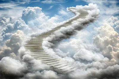 Stairway To Heaven Floating In The Clouds