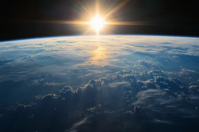 Sunrise Over Earth From Space