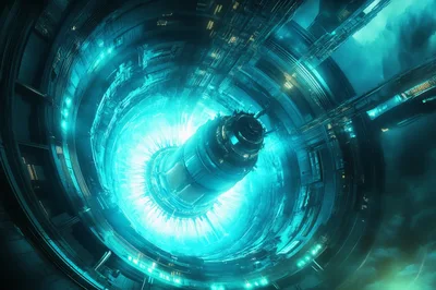 Futuristic Sci-Fi Energy Core Reactor Chamber
