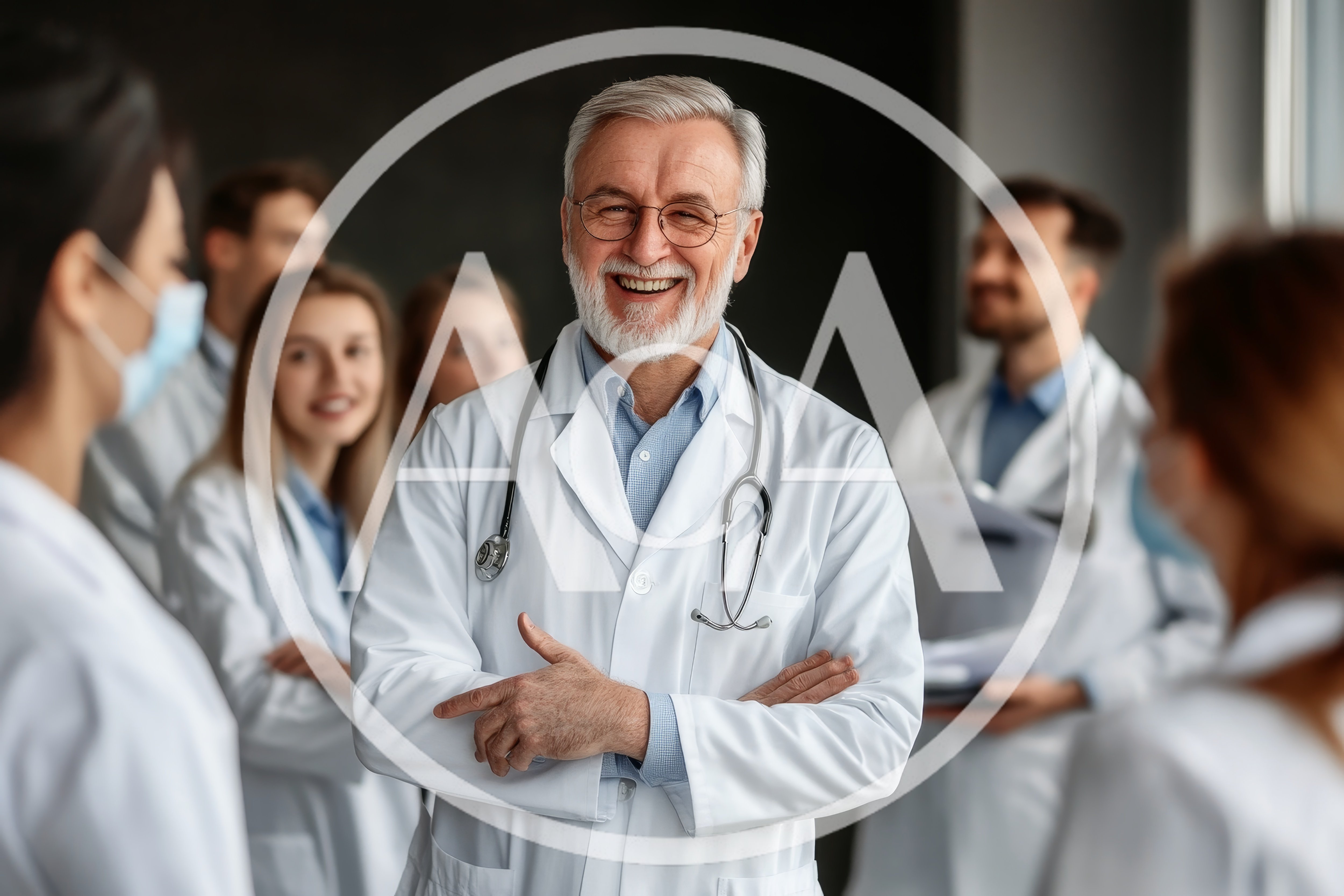 Senior Doctor Leading Medical Team Meeting