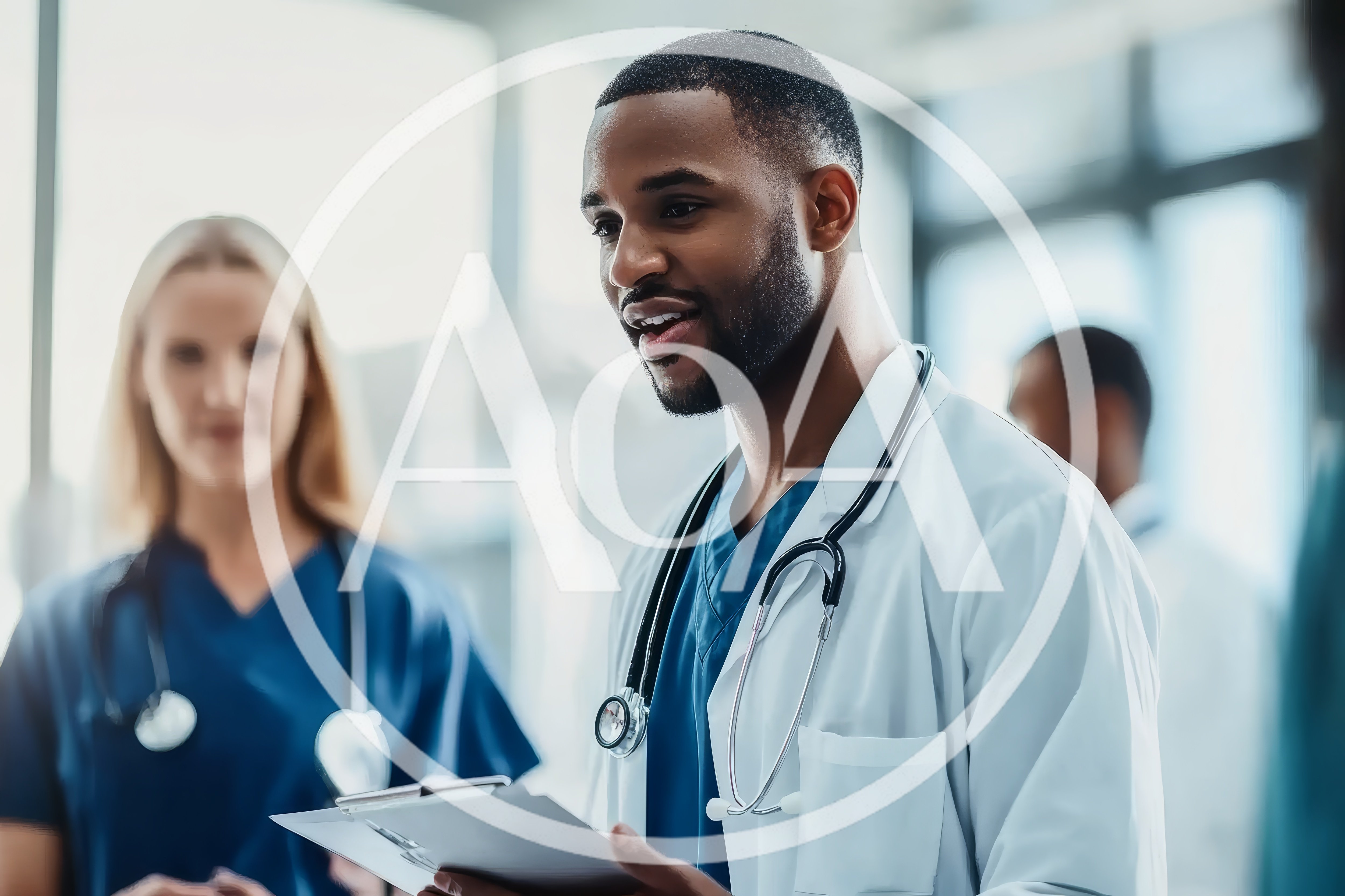 Diverse Medical Professionals Discussing Patient Care In Hospital