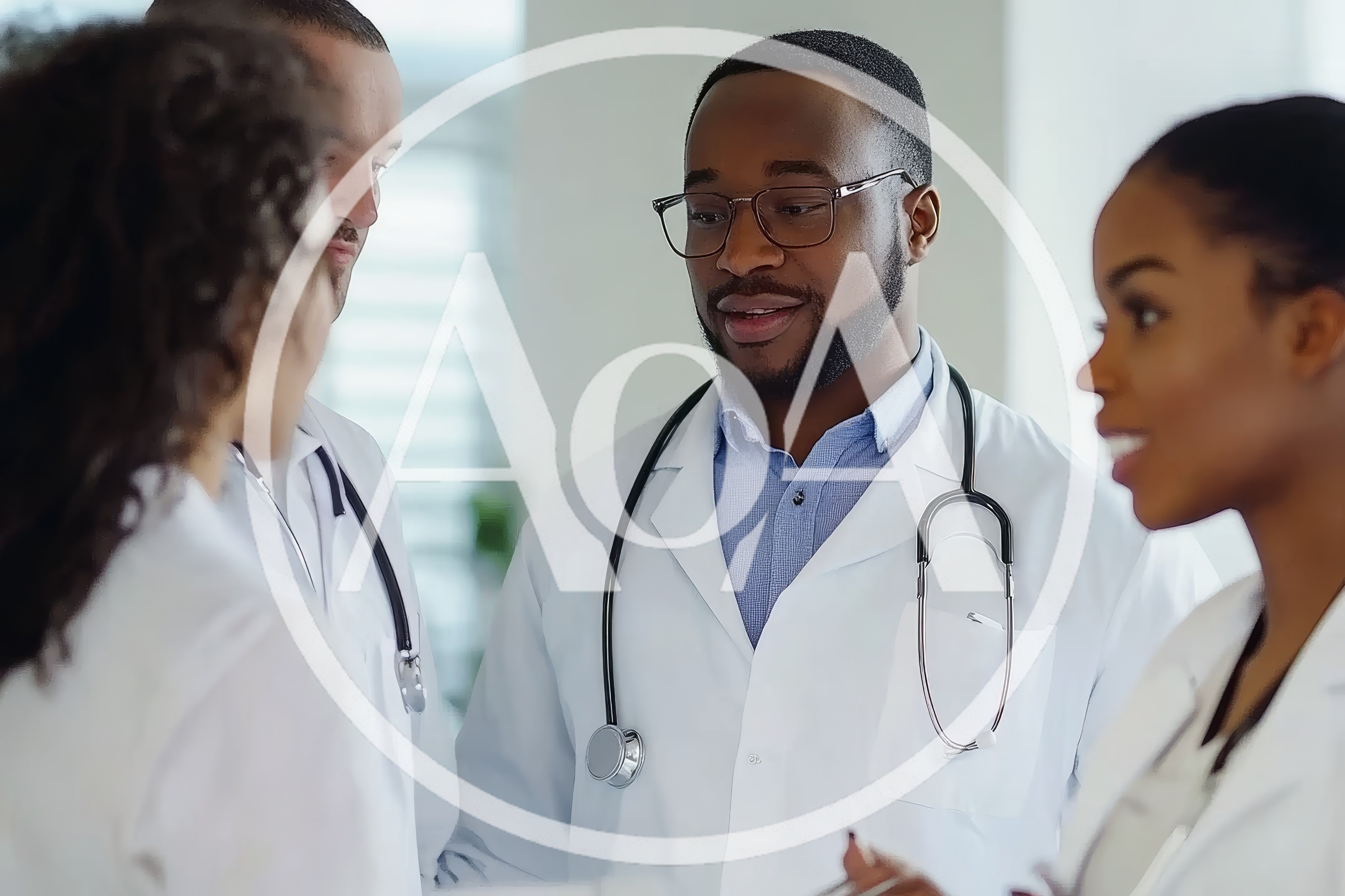Diverse Medical Professionals Discussing Patient Care in Hospital
