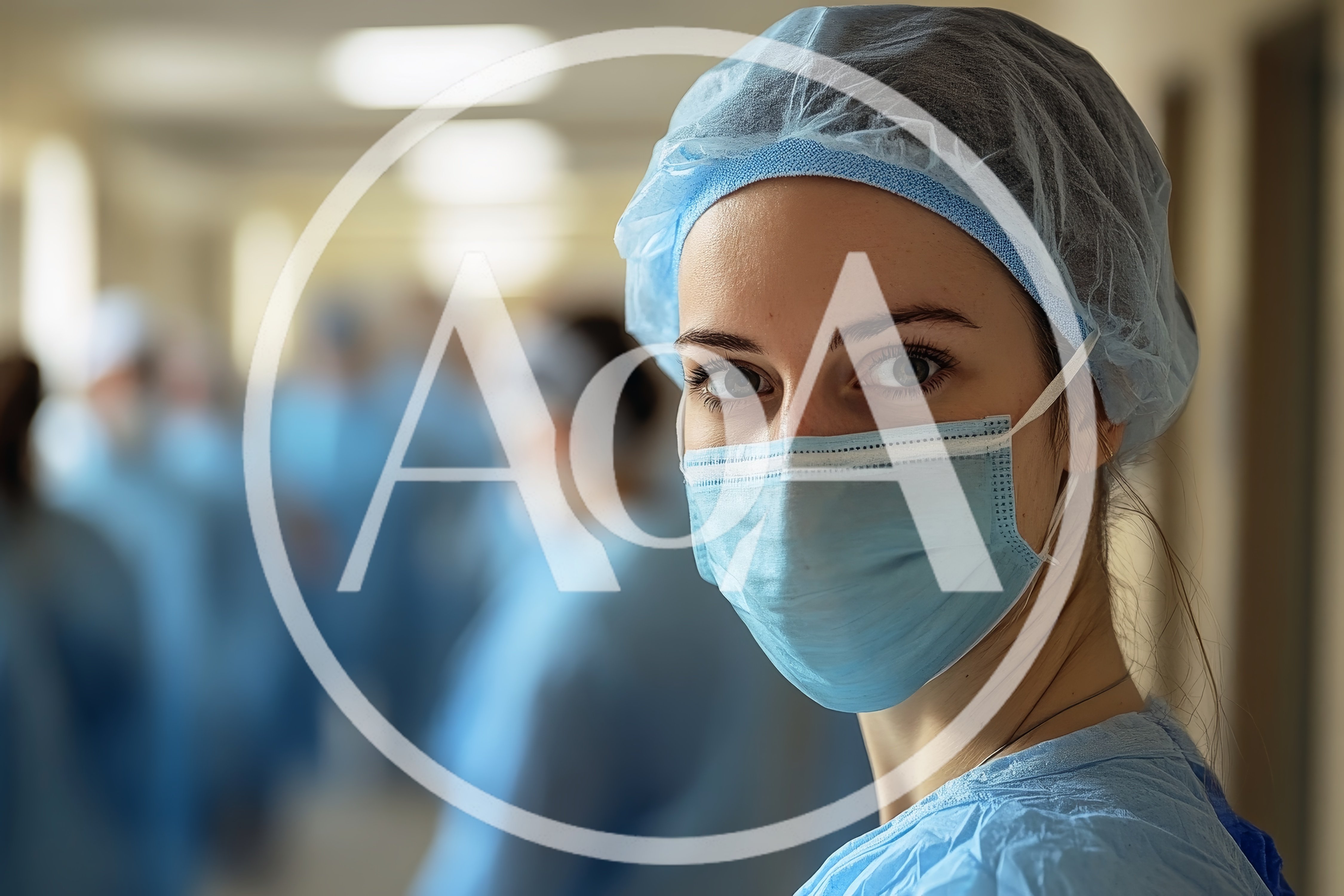 Female Surgeon Looking At Camera In Hospital Corridor