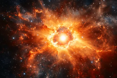 Supernova Explosion In Deep Space