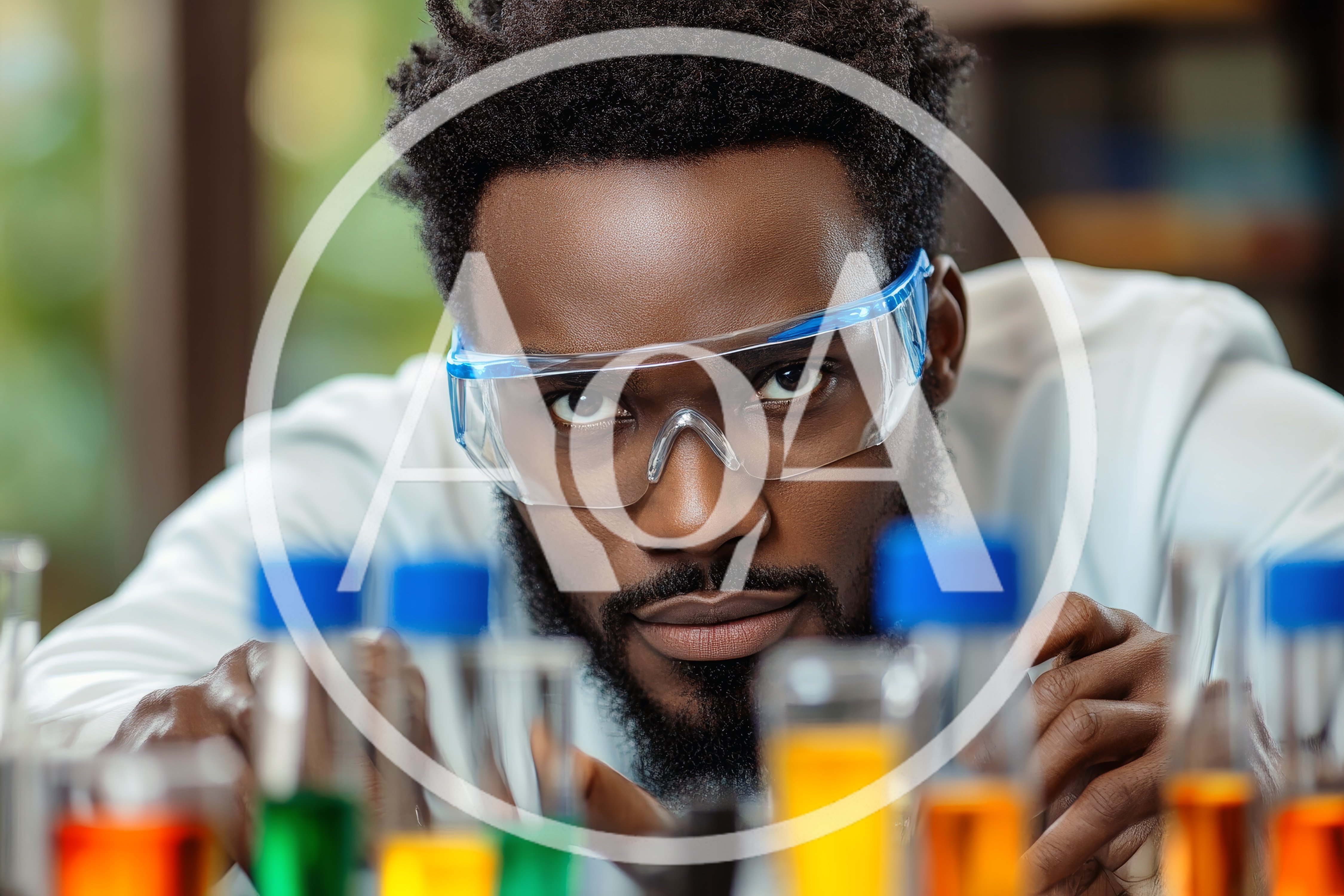 African American Scientist Working In A Laboratory