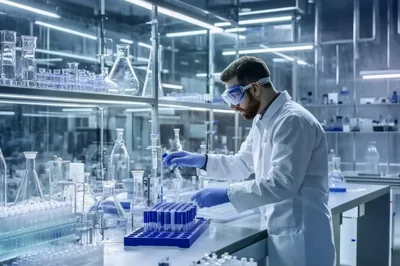 Scientist Conducting Research In A Modern Laboratory
