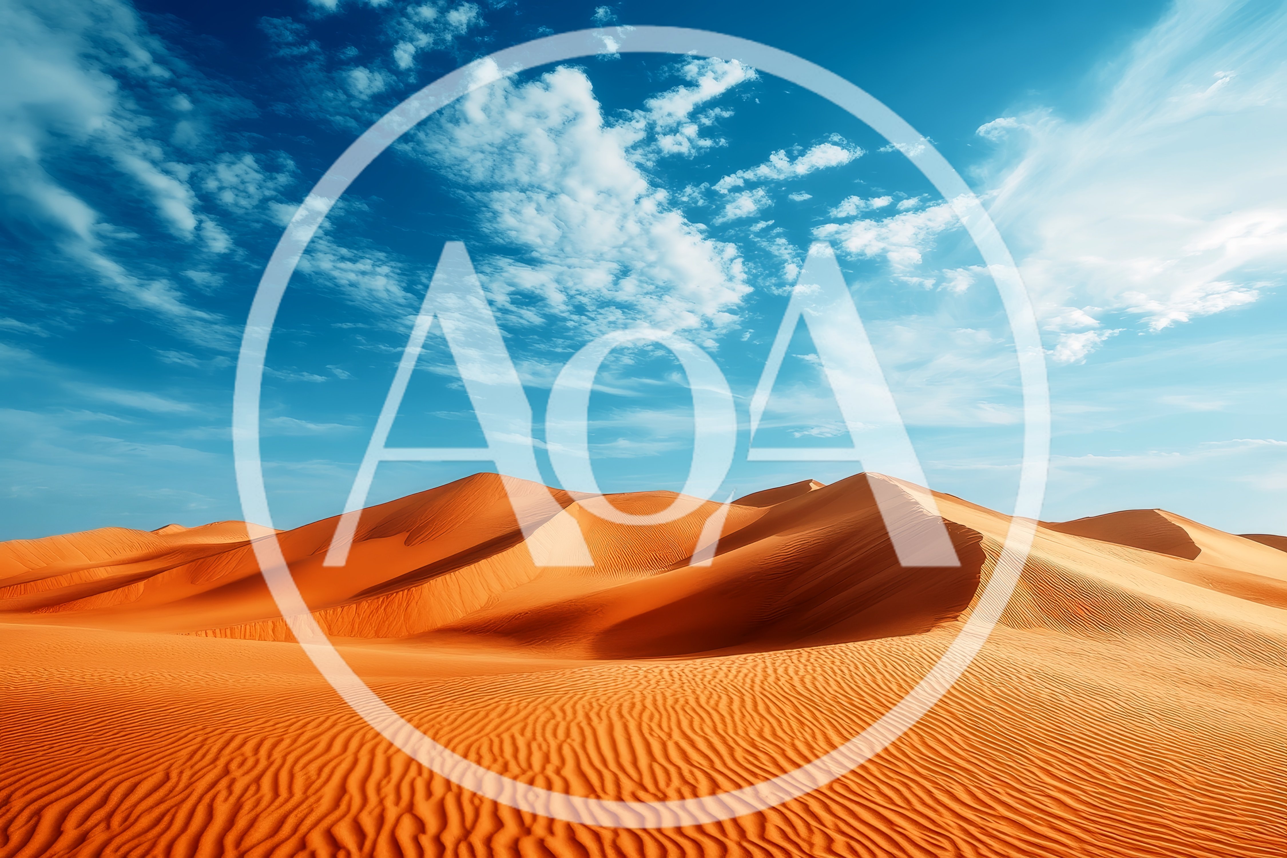 Vast Orange Sand Dunes Under A Bright Blue Sky