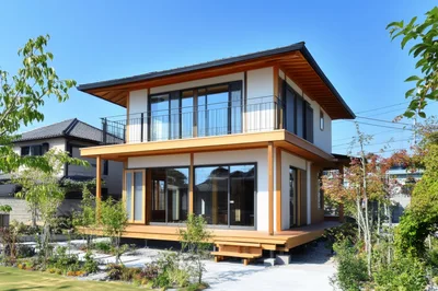 Modern Japanese Style Two Story House Exterior