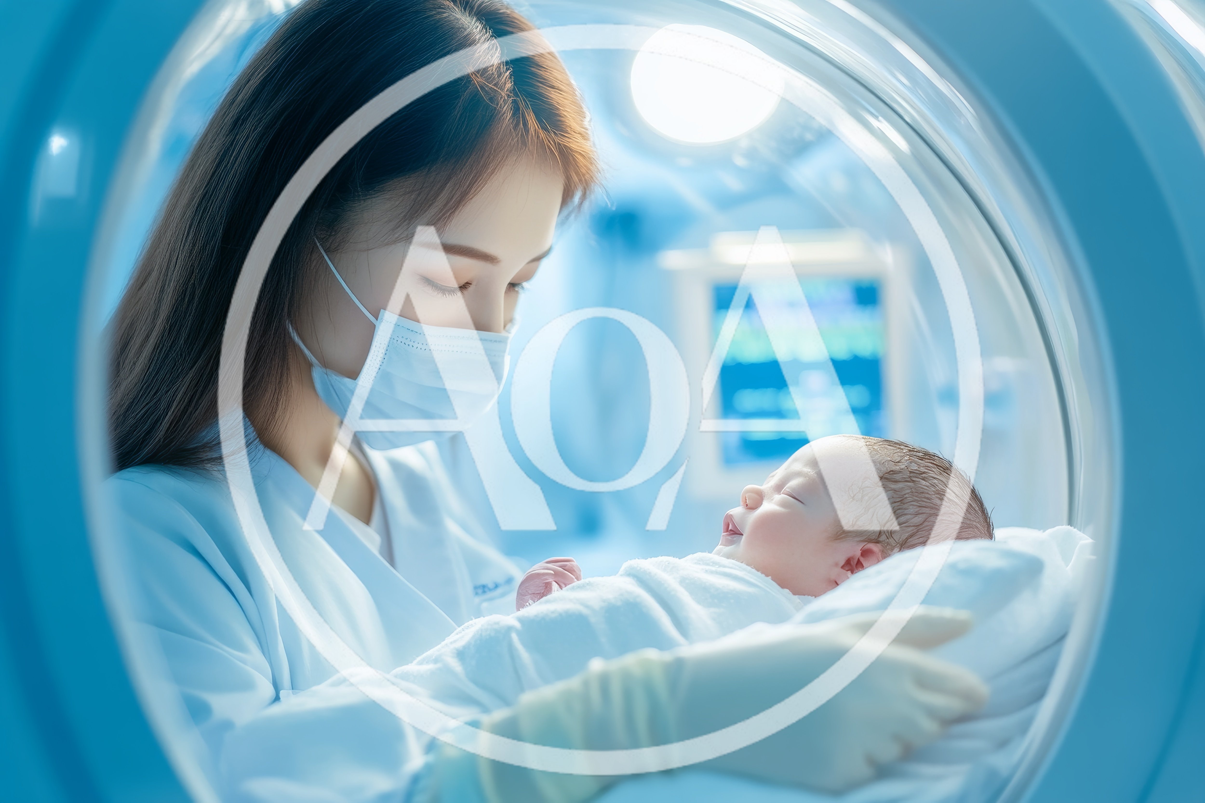 Neonatal Nurse Caring For Newborn In Hospital Incubator