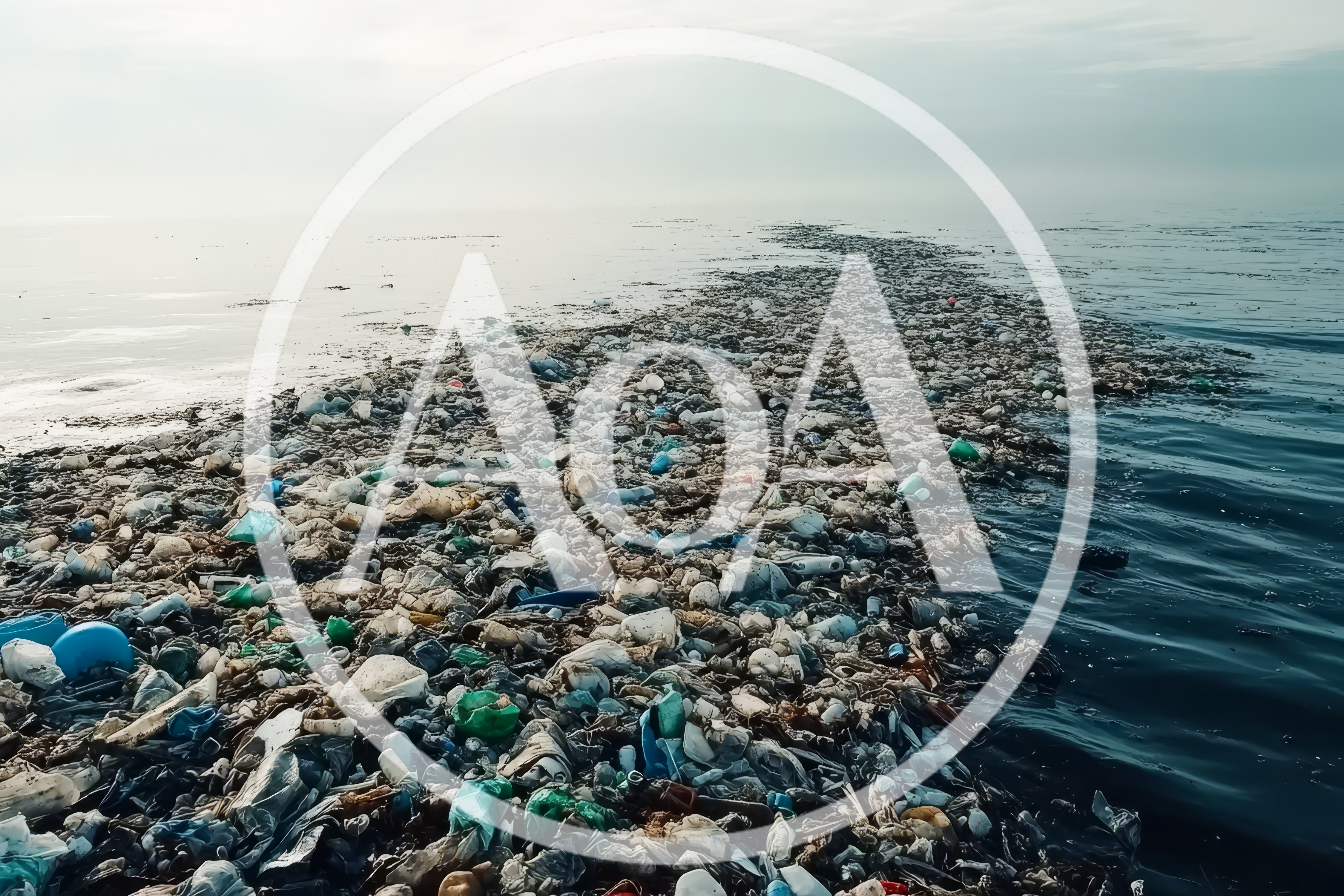Massive Plastic Waste Accumulation Floating In Ocean
