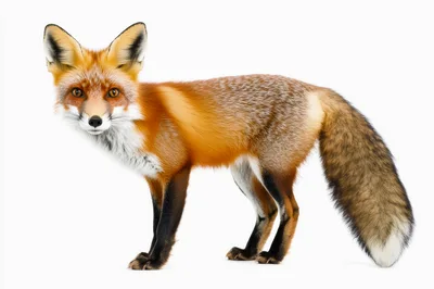 Full Body Portrait Of A Red Fox