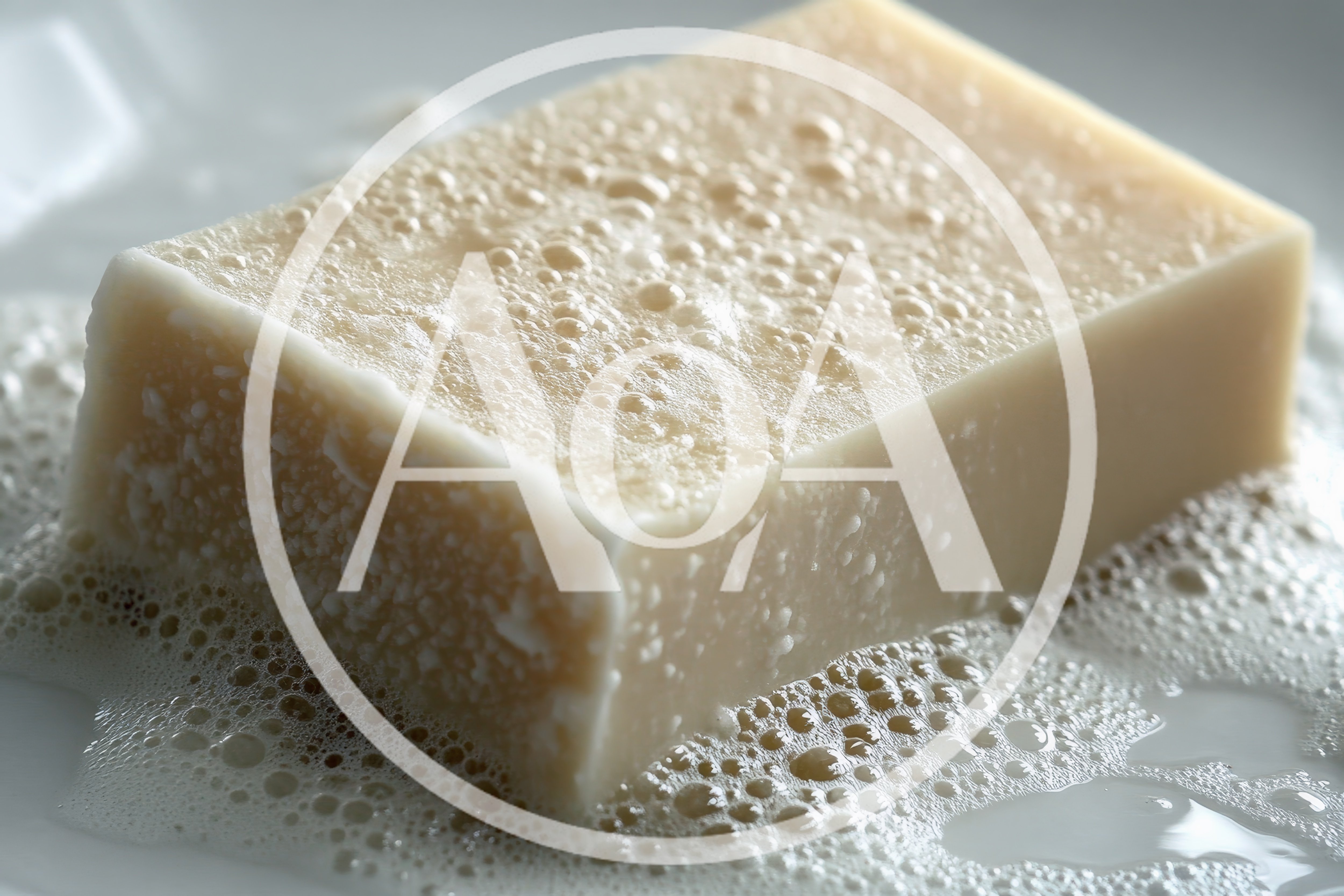 Bar Of Soap With Lather And Bubbles
