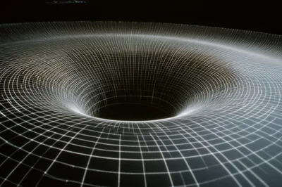 Conceptual Visualization Of A Black Hole Spacetime Curvature