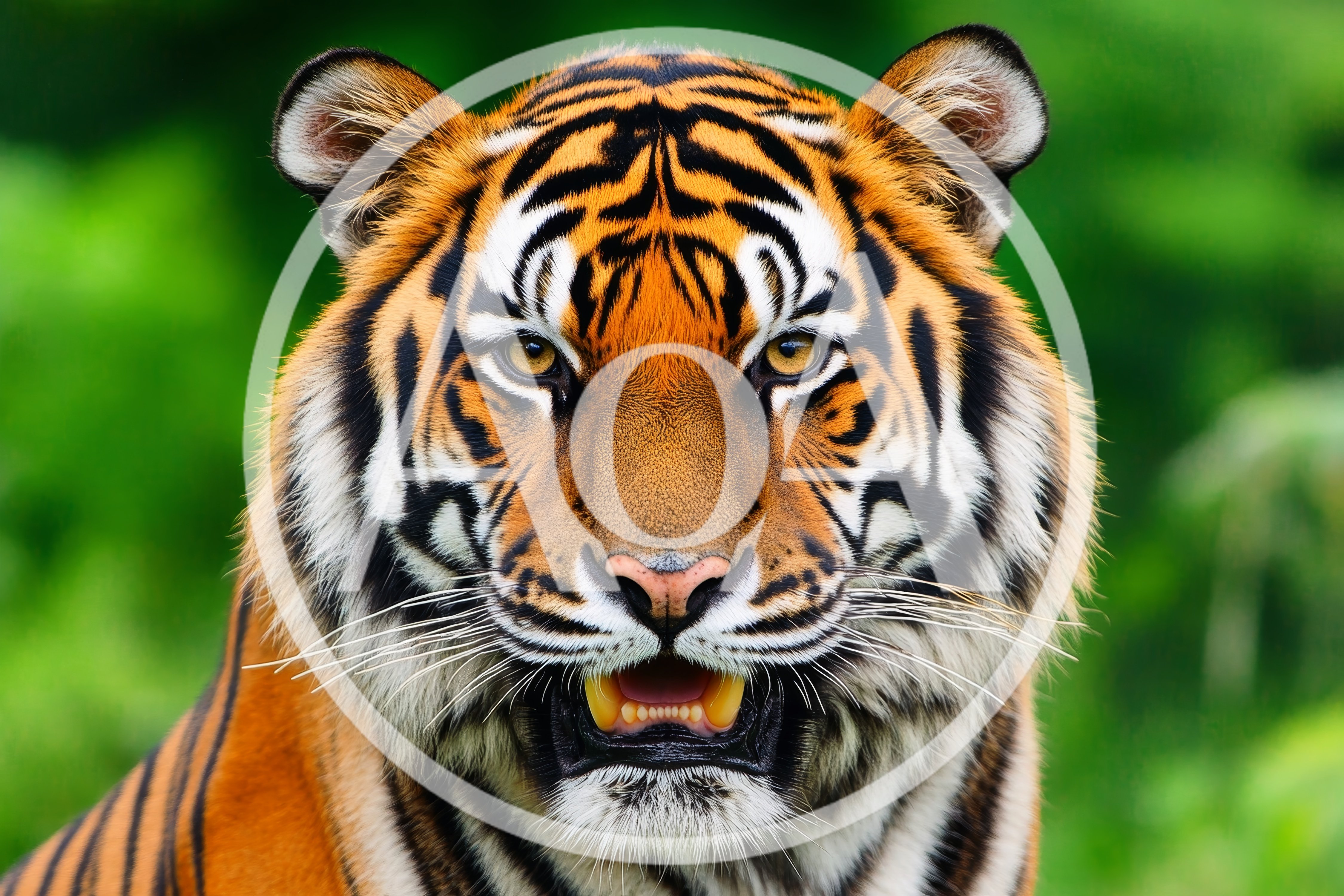 Close Up Portrait Of A Majestic Bengal Tiger