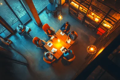 Business Team Collaborating During A Meeting In Modern Office